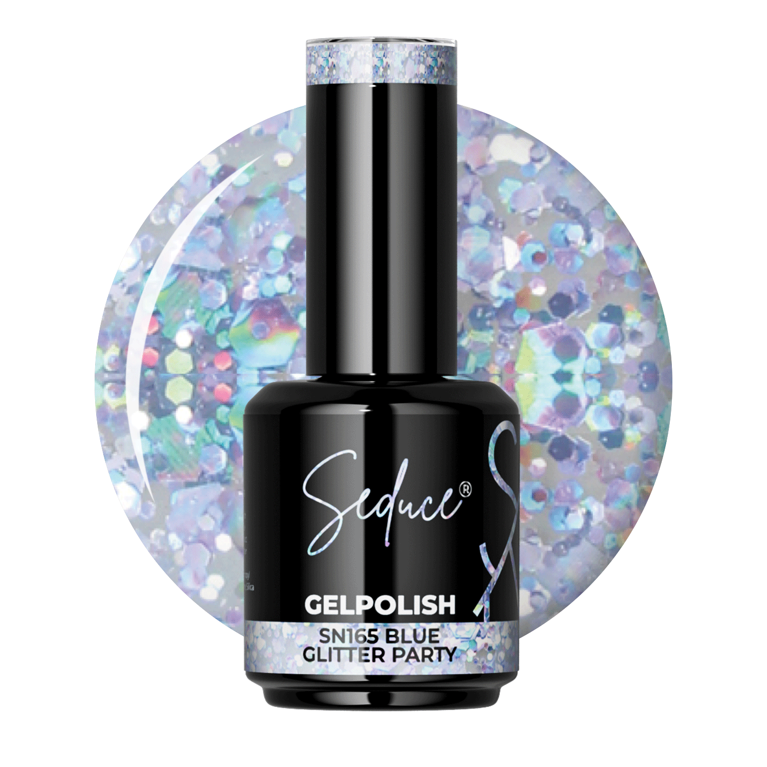 Seduce® Gelpolish | SN165 | Blaue Glitzerparty