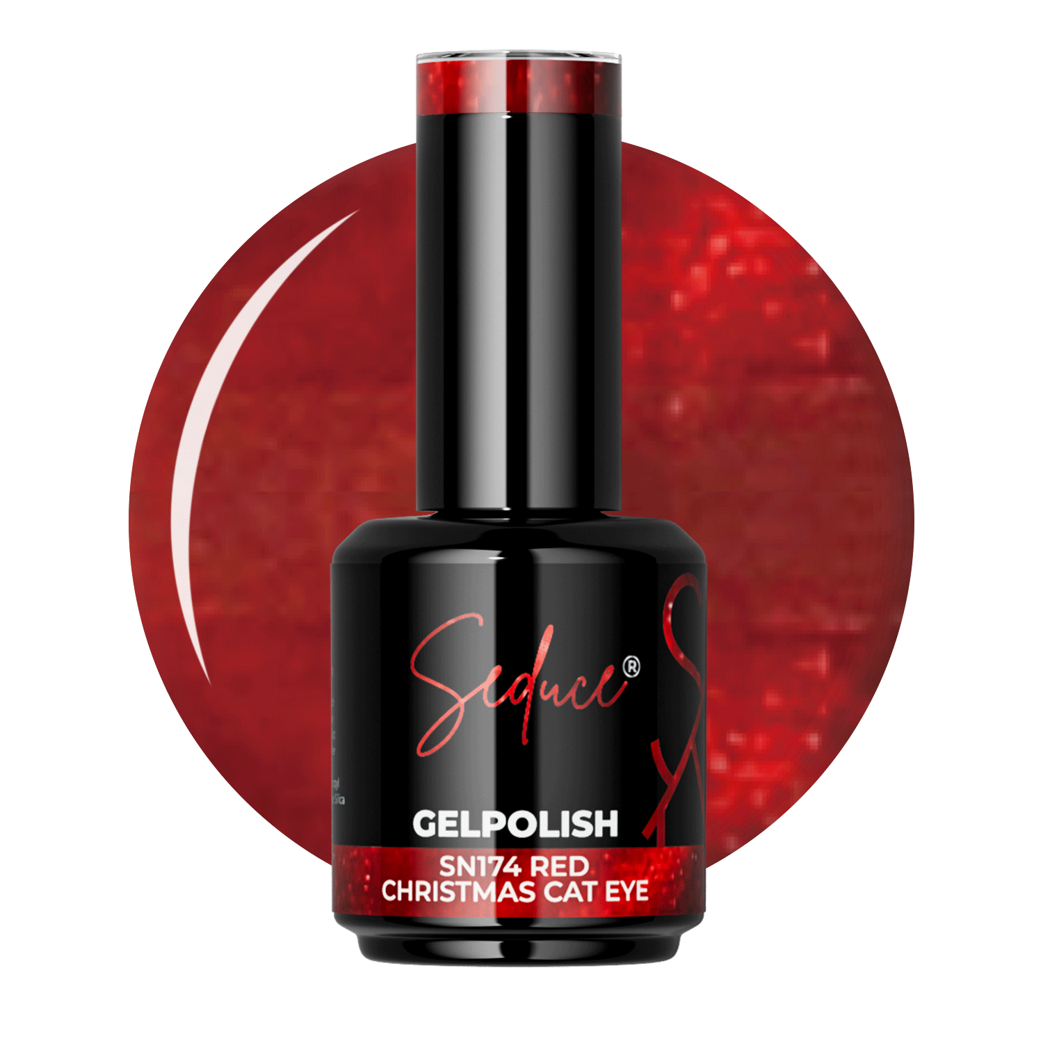 Seduce® Gelpolish | SN174 | Rotes Weihnachten | Cat Eye