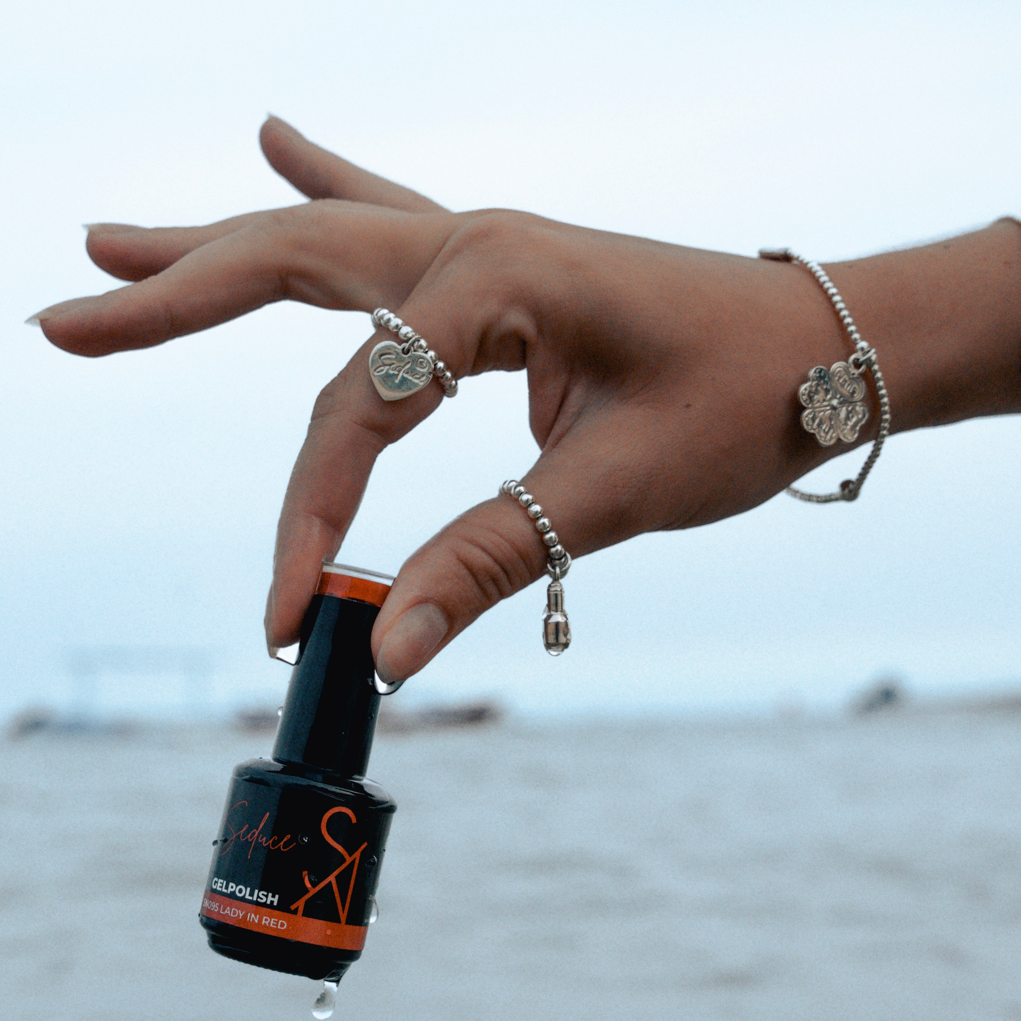 Seduce® Armband | Kleeblatt Liebe, Leben, Kunst & Nägel | 925 Sterlingsilber