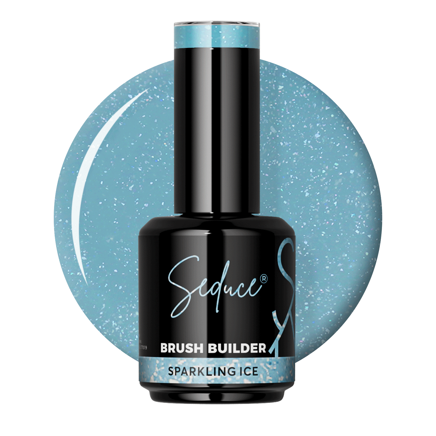 Seduce® Brush builder BIAB sparkling ice in blauw met glitters
