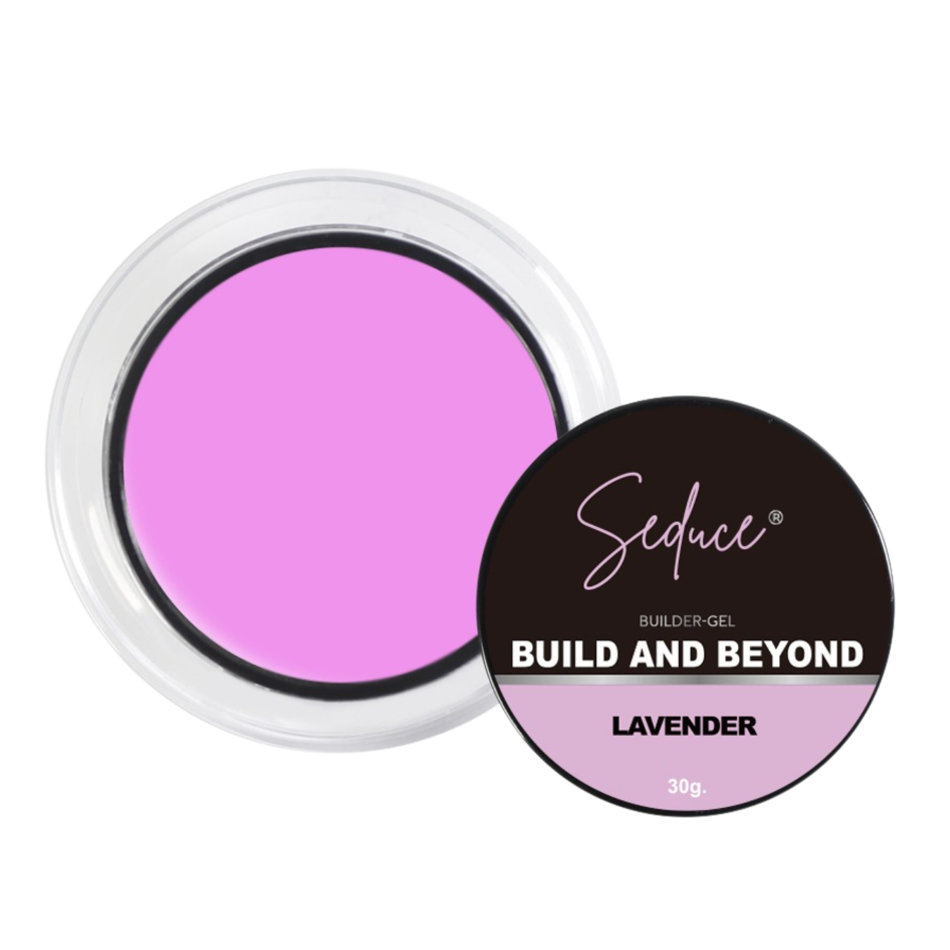 Seduce® Build and Beyond hard-gel lavender in de kleur paars