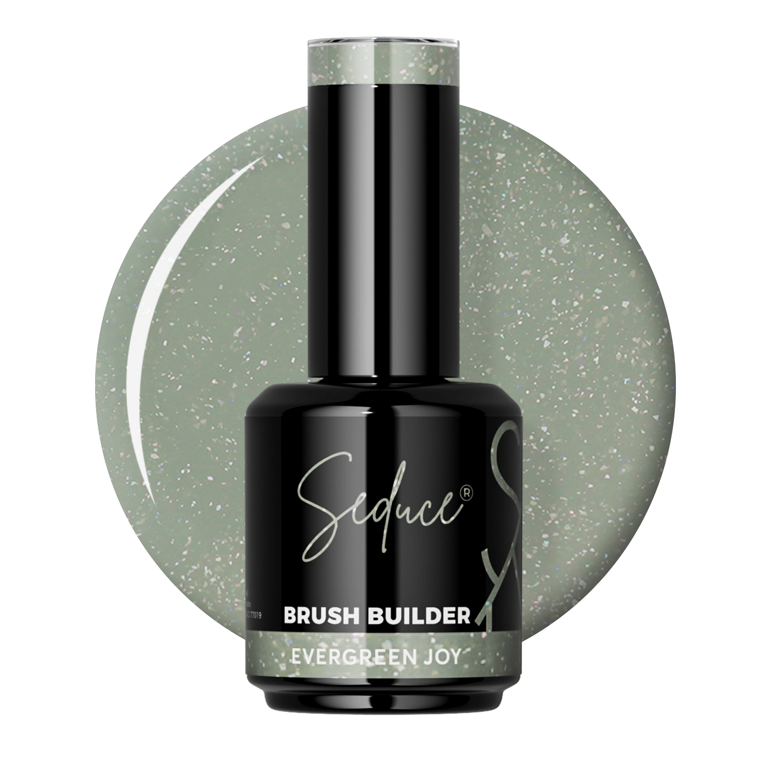 Seduce® Brush builders BIAB evergreen joy een groene kleur met glitters