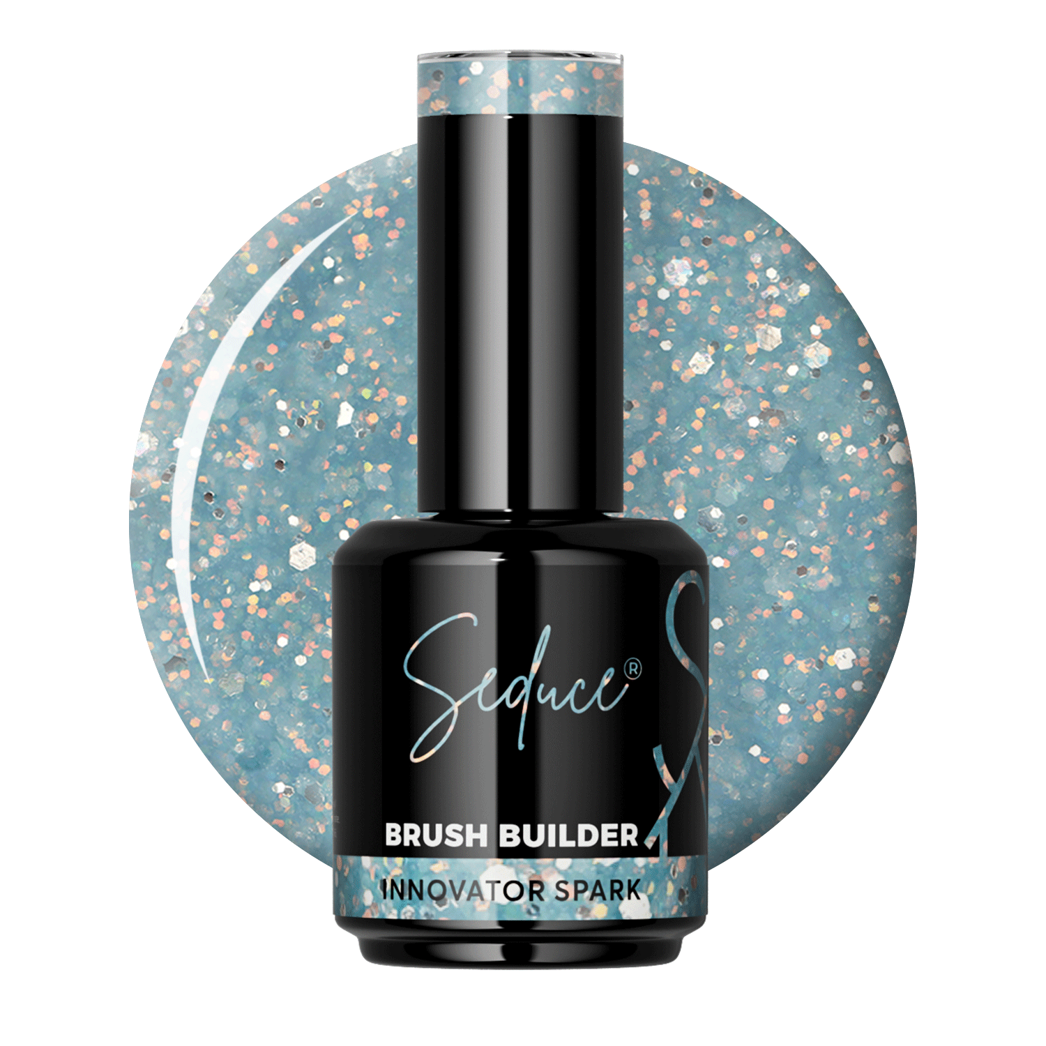 Seduce® Brush builder BIAB innovator spark blauw met glitters