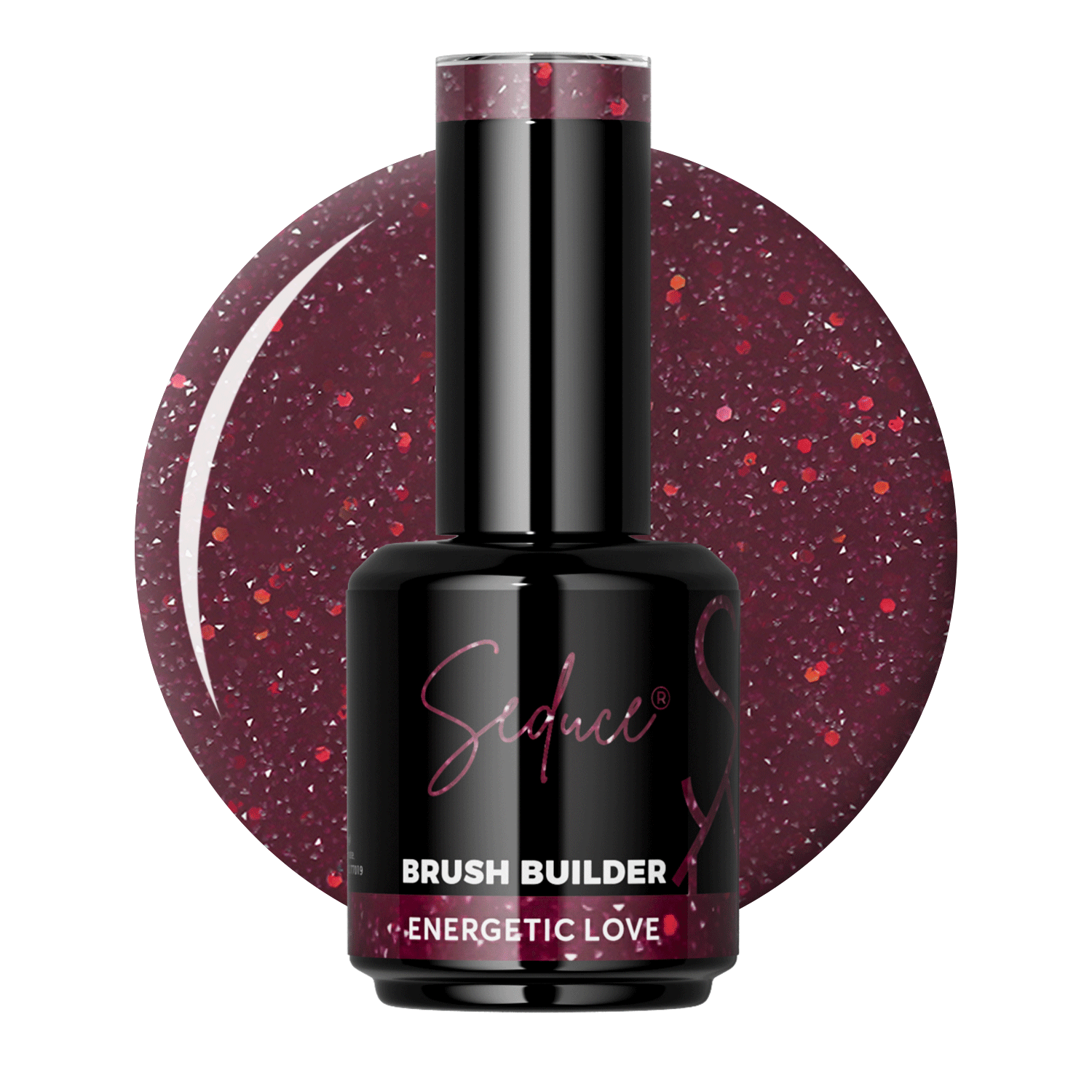 Seduce® wijnrode biab kleur met flashglitters