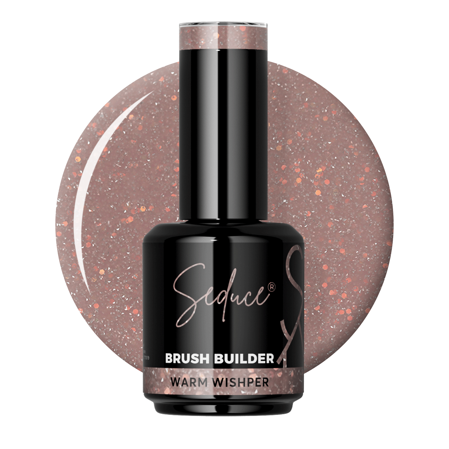 Seduce® brush builder biab nude kleur met flash glitters erin verwerkt