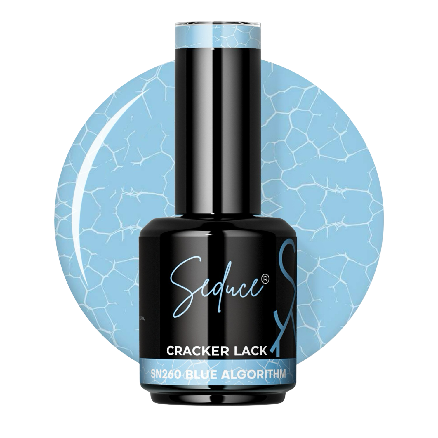 Seduce® Nail crack polish lack in de kleur blauw SN260 Blue algorithm