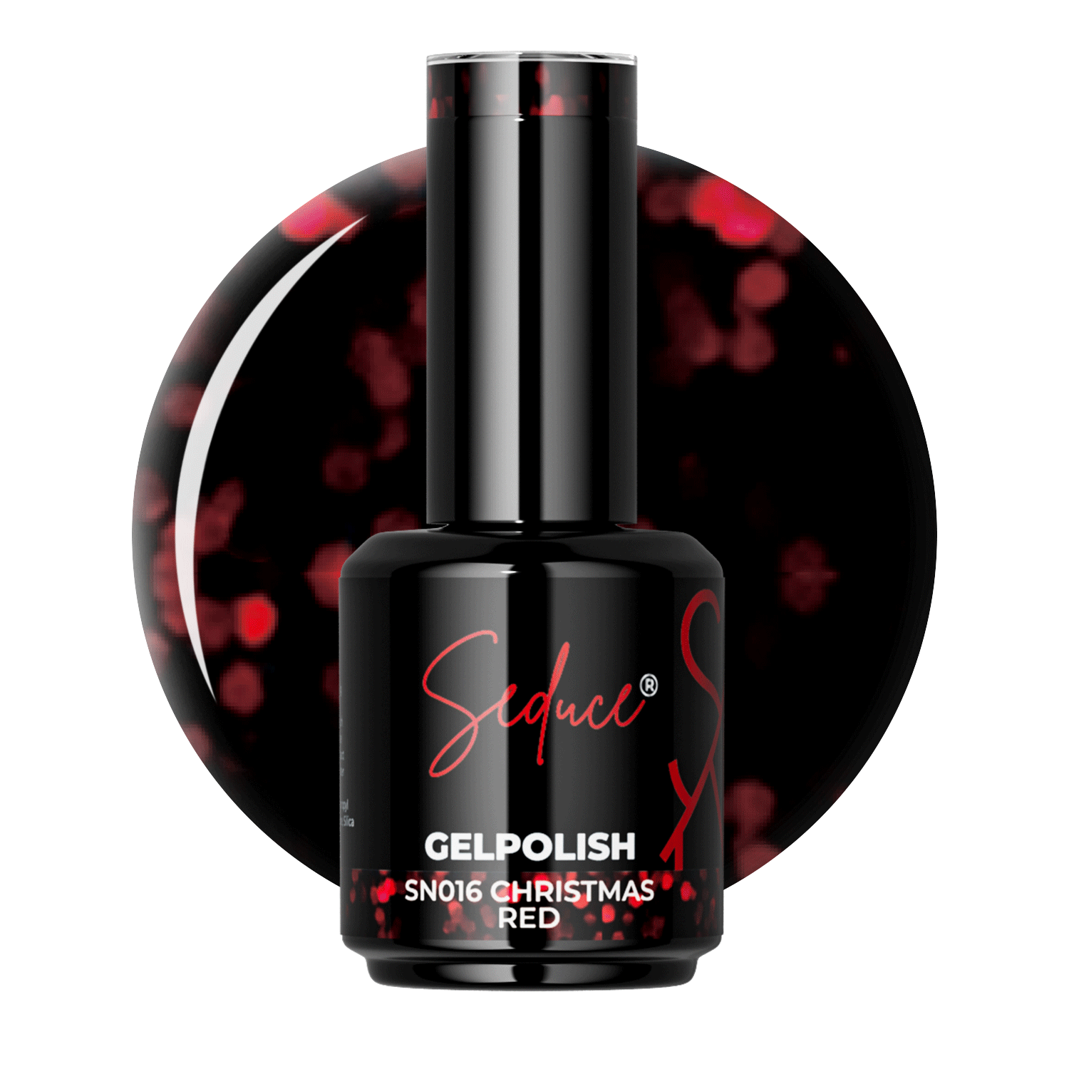 Seduce® donkerrode glitter gelpolish