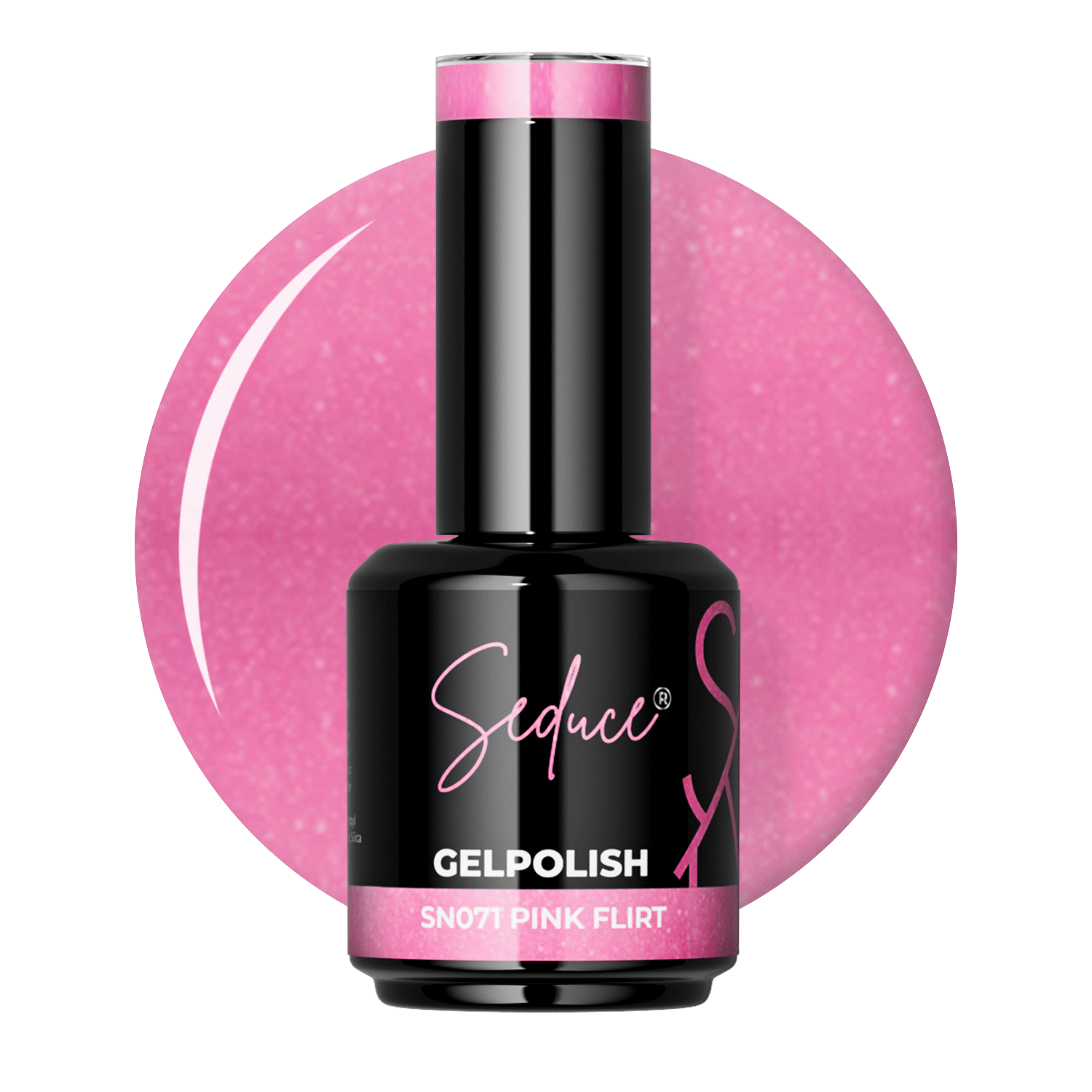 Seduce® lichtroze met glitter gelpolish