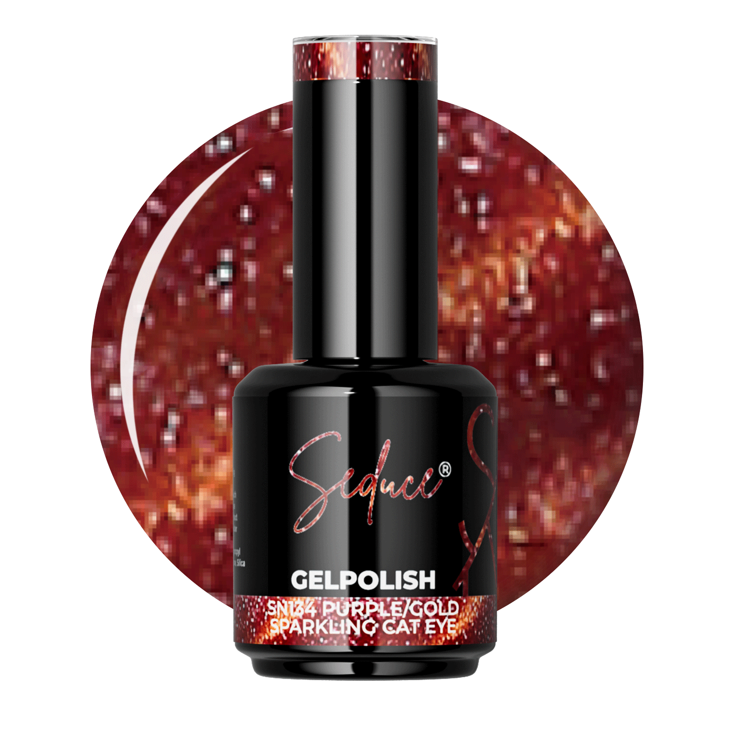 Seduce® gelpolish paars/gouden cat eye