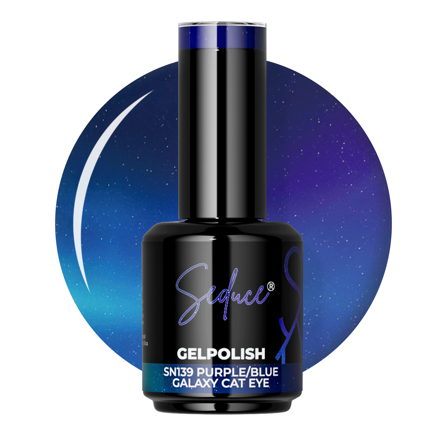 Seduce® gelpolish blauw paarse cat eye