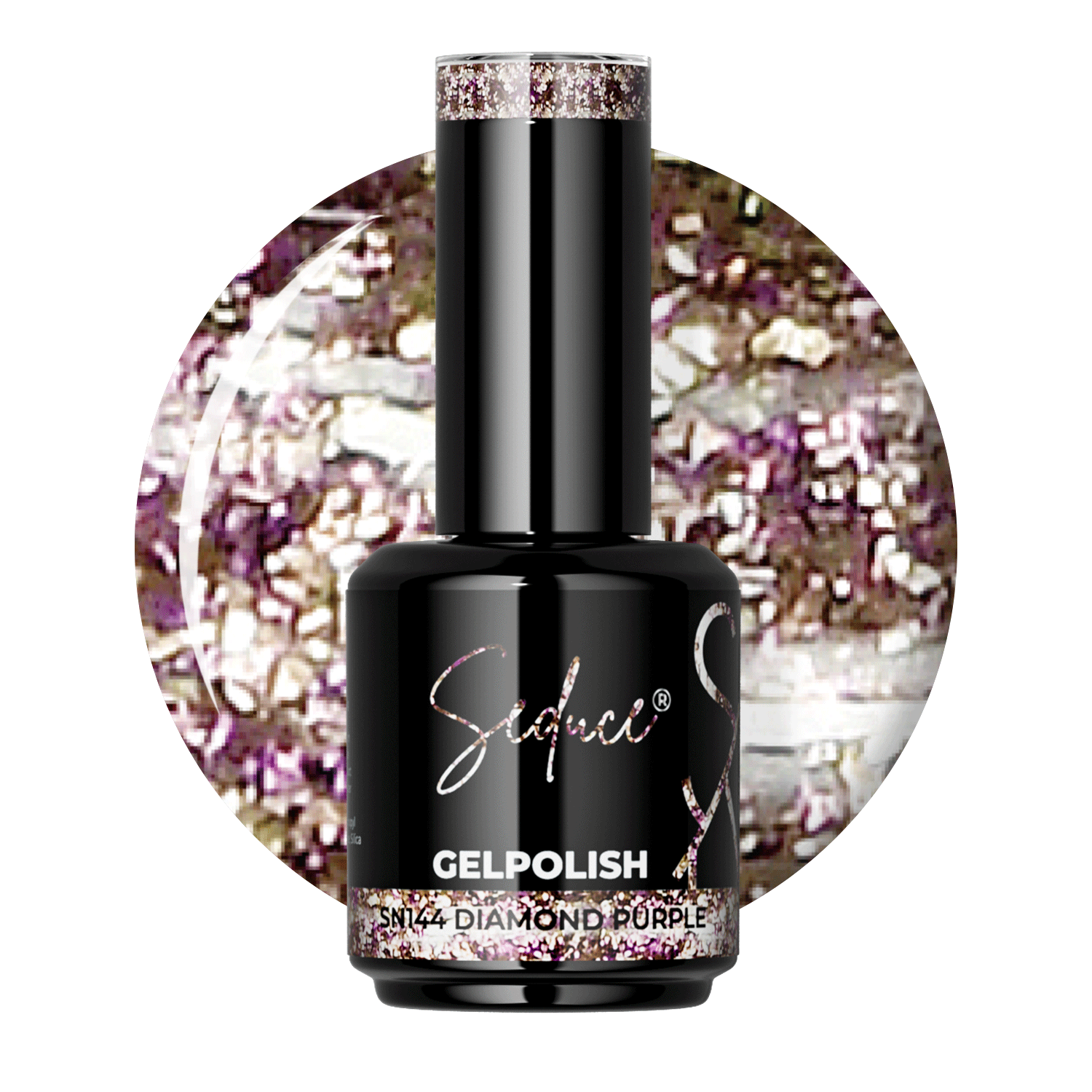 Seduce® gelpolish paarse glitterlak