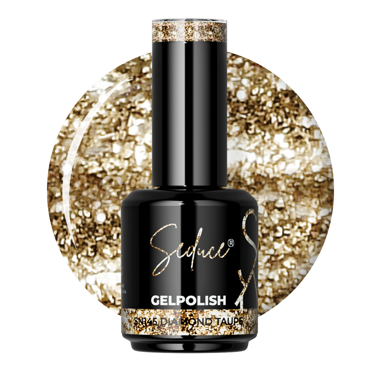 Seduce® gelpolish taupe/bruine glitterlak