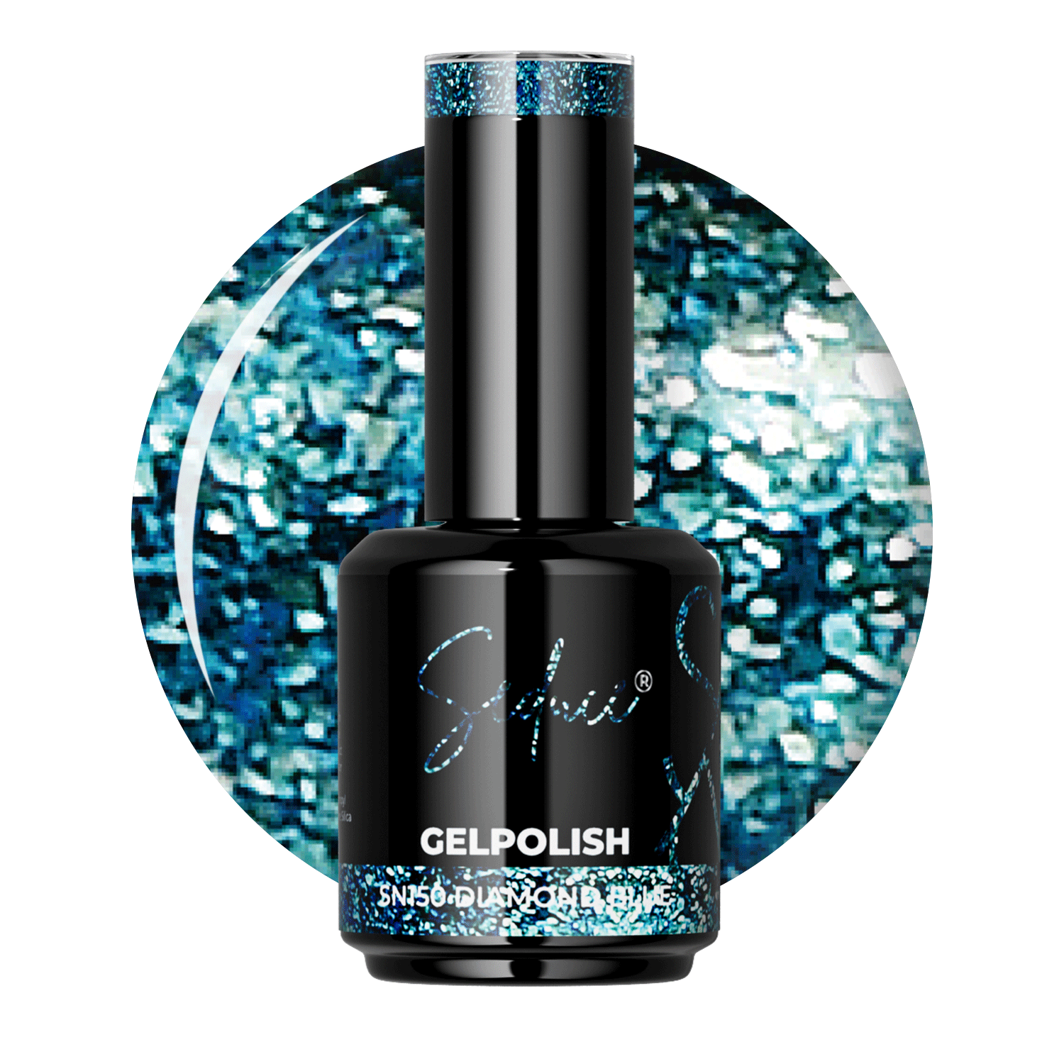 Seduce® gelpolish blauwe glitterlak