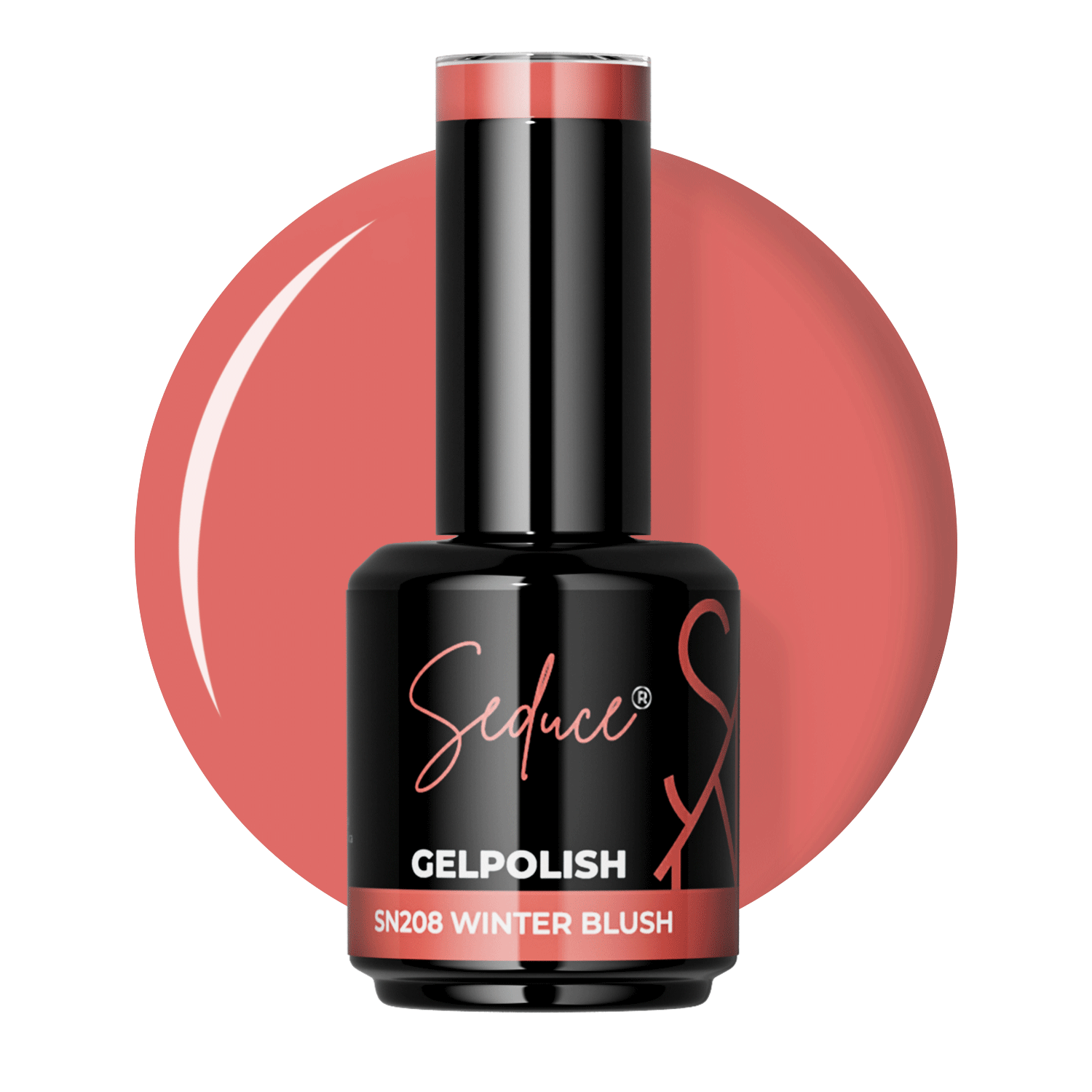 Seduce® gelpolish Sn208 winter Brush koraal kleur