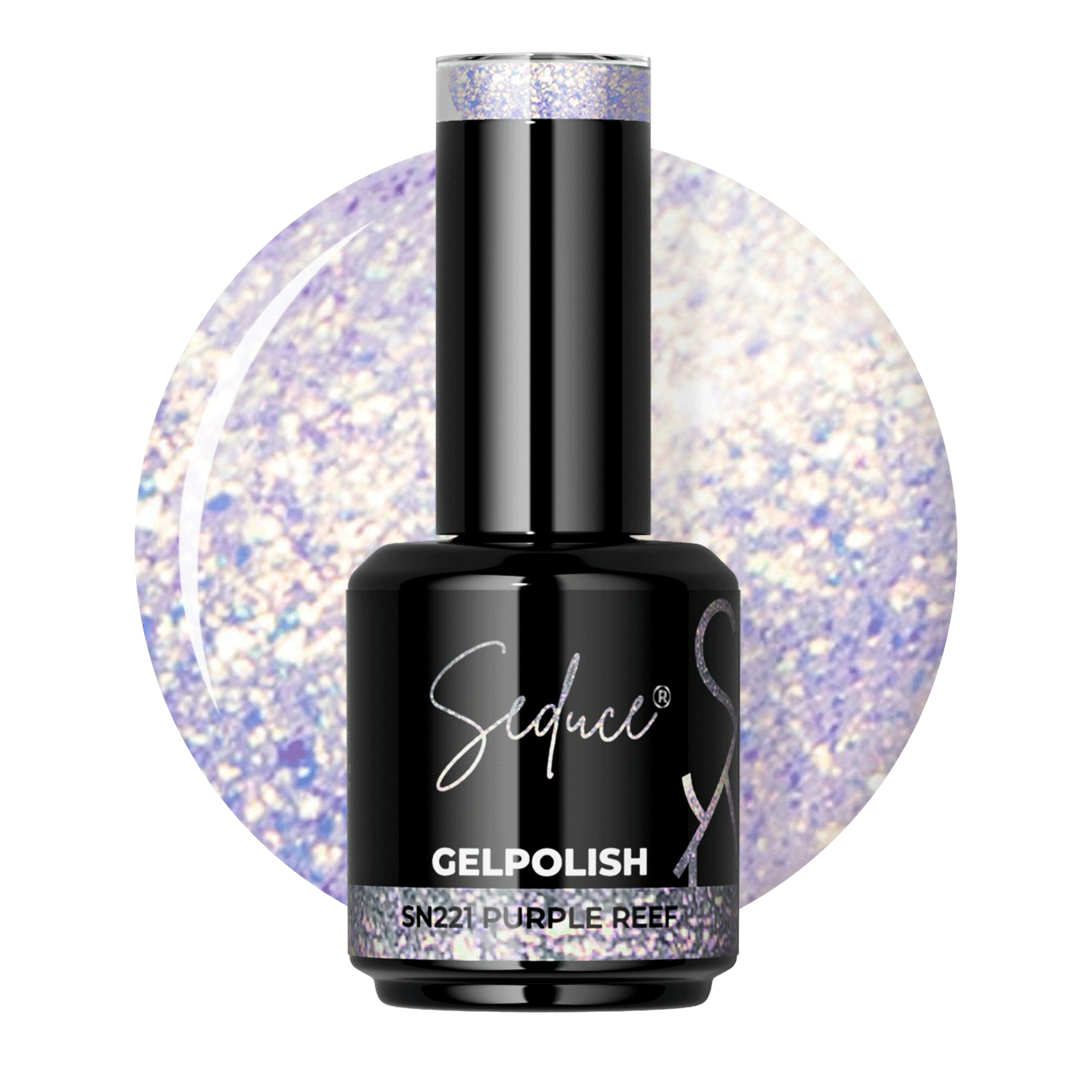 Seduce® gelpolish sn221 prachtige paarse transparante shimmer. Kan over iedere kleur aangebracht worden