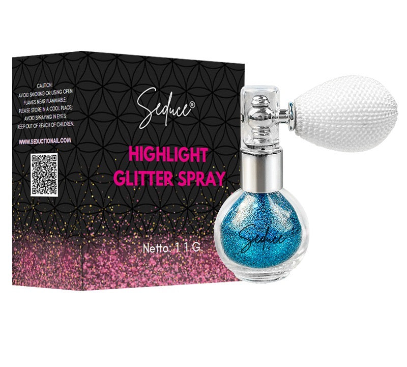 Seduce® highlight glitter spray in de kleur blauw