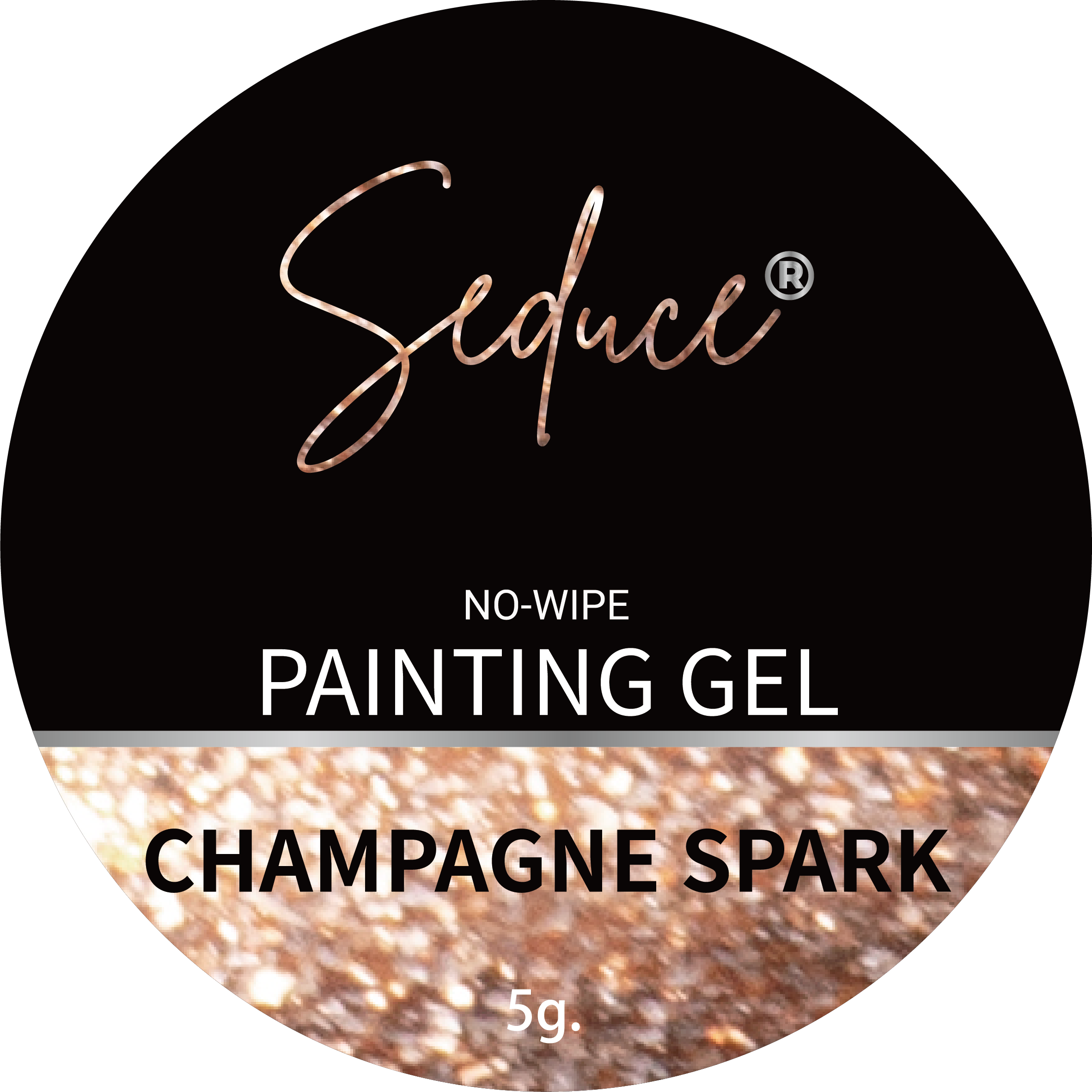 Seduce® No wipe painting gel in de kleur Champagne spark