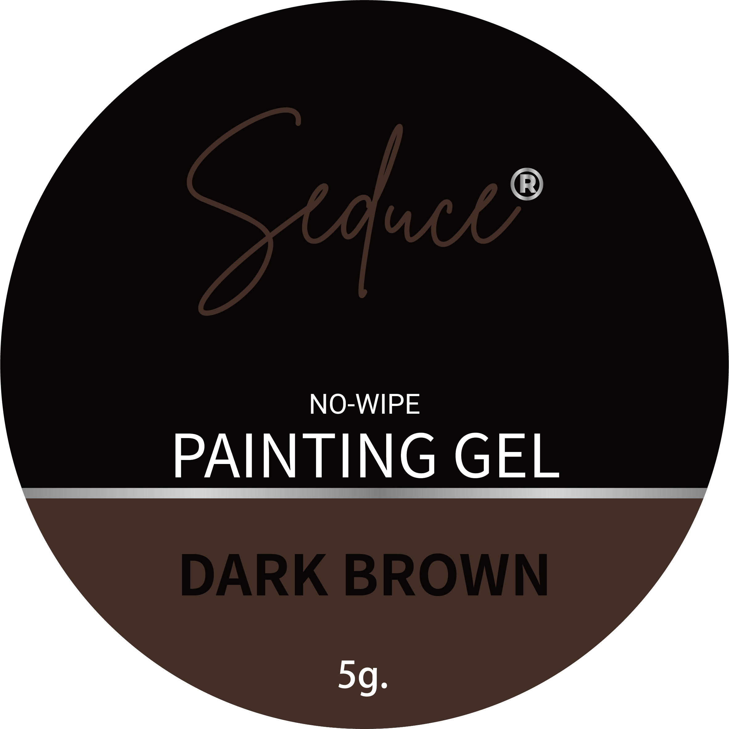 Seduce® No wipe painting gel in de kleur Dark brown