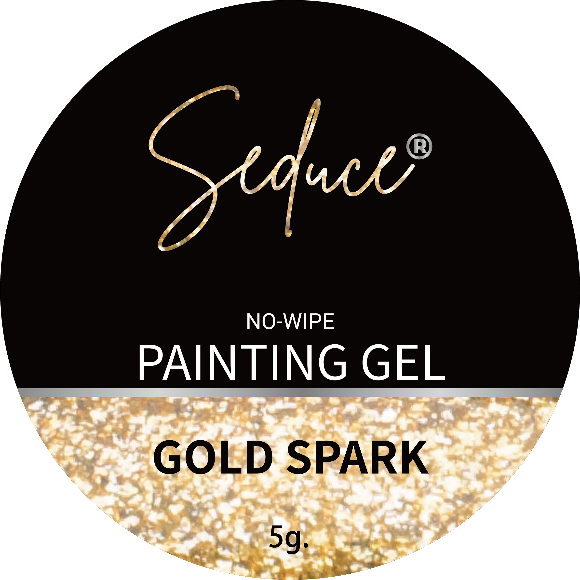 Seduce® No wipe painting gel in de kleur Gold spark