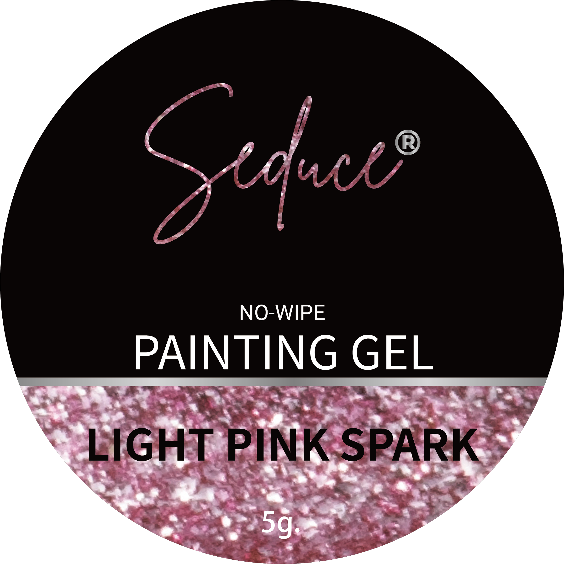 Seduce® No wipe painting gel in de kleur Light pink spark