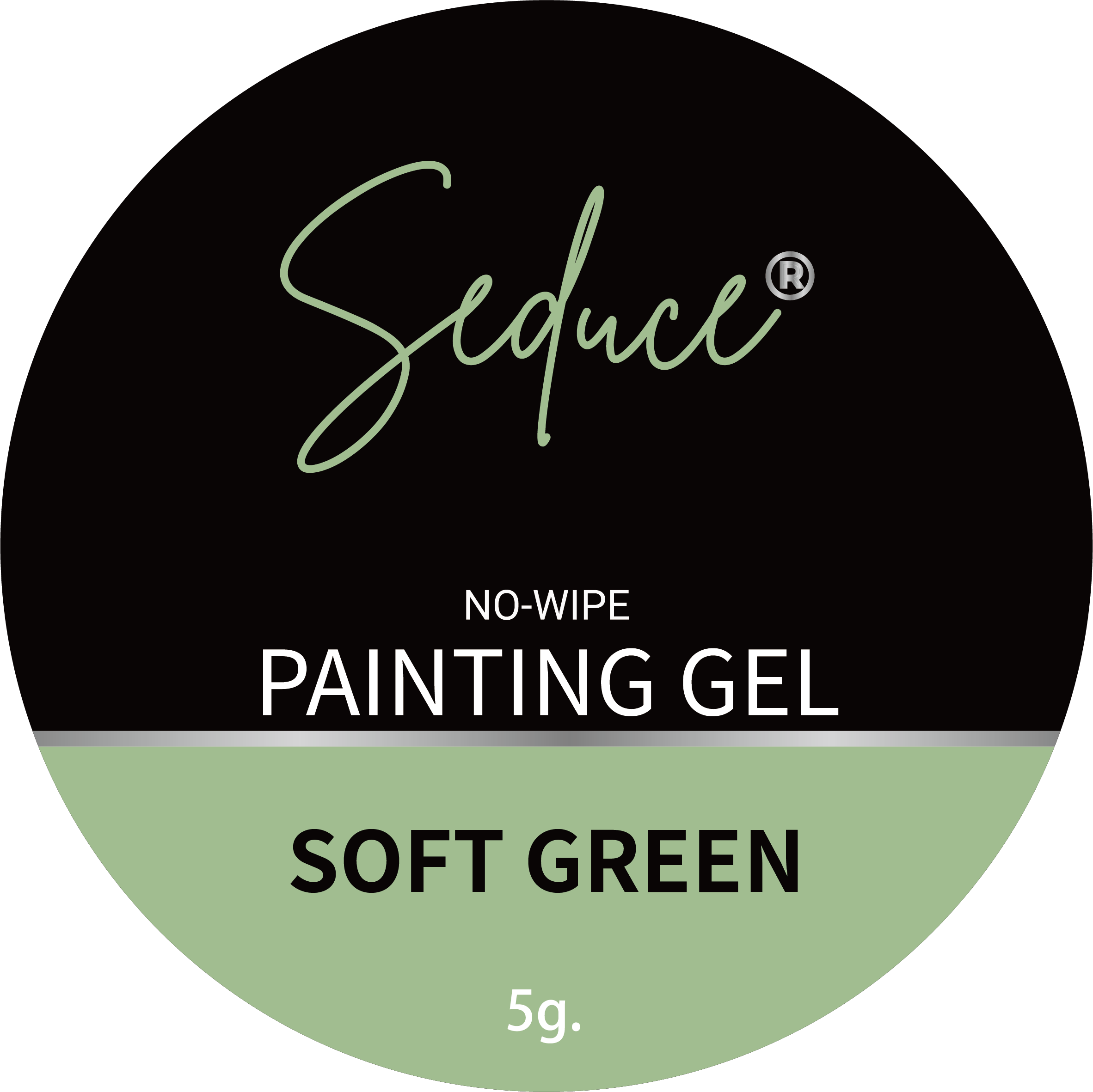 Seduce® No wipe painting gel in de kleur Soft green