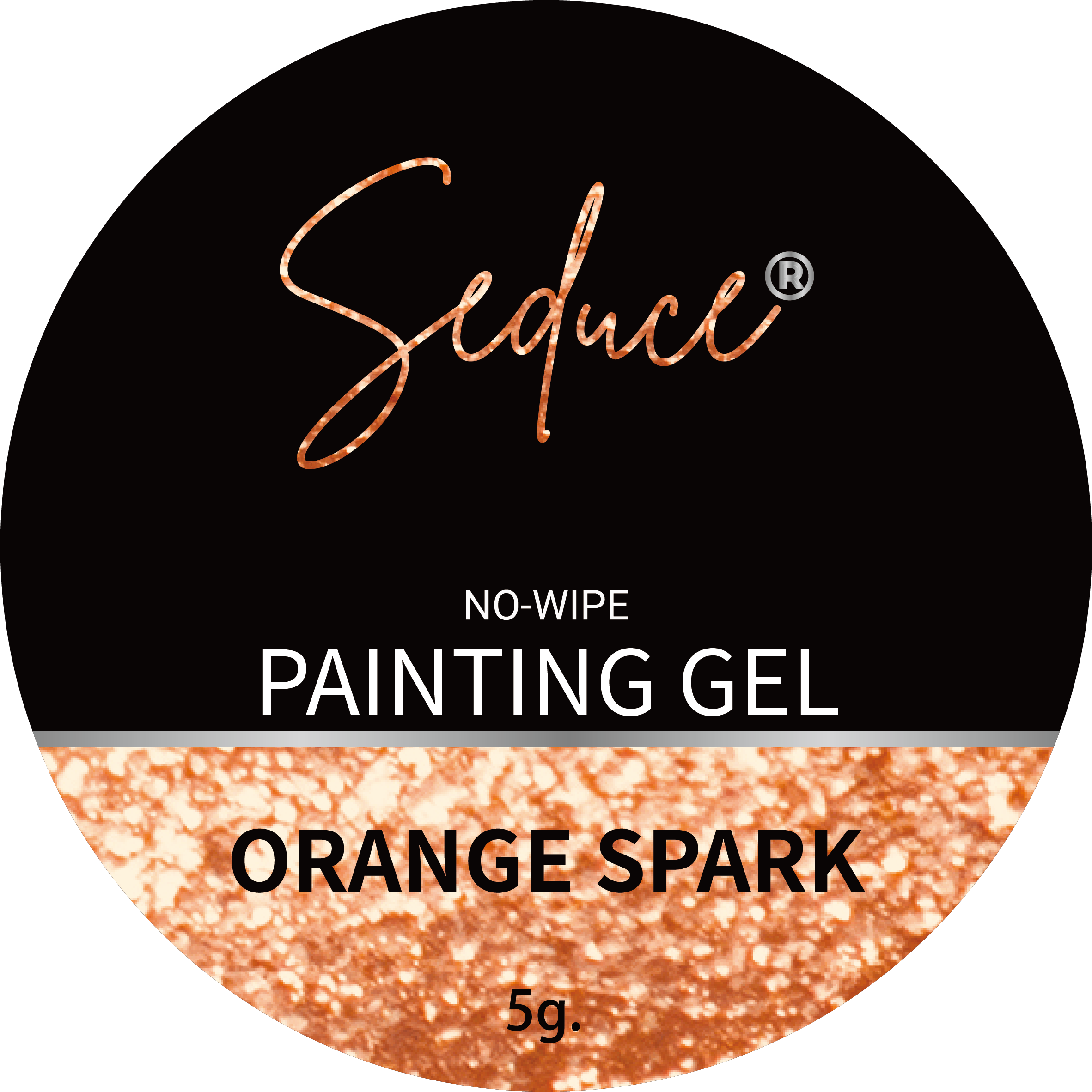 Seduce® No wipe painting gel in de kleur orange spark