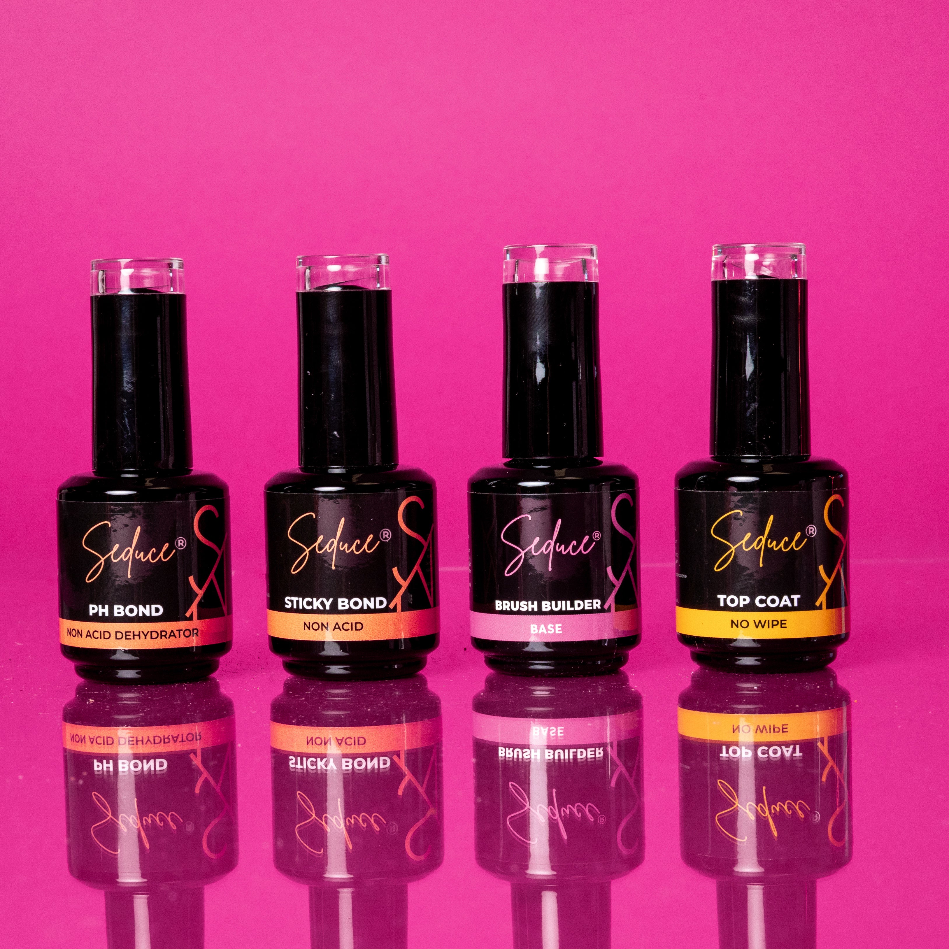 Seduce® starterspakket met sticky bond, ph bond, Brush builder base en top coat