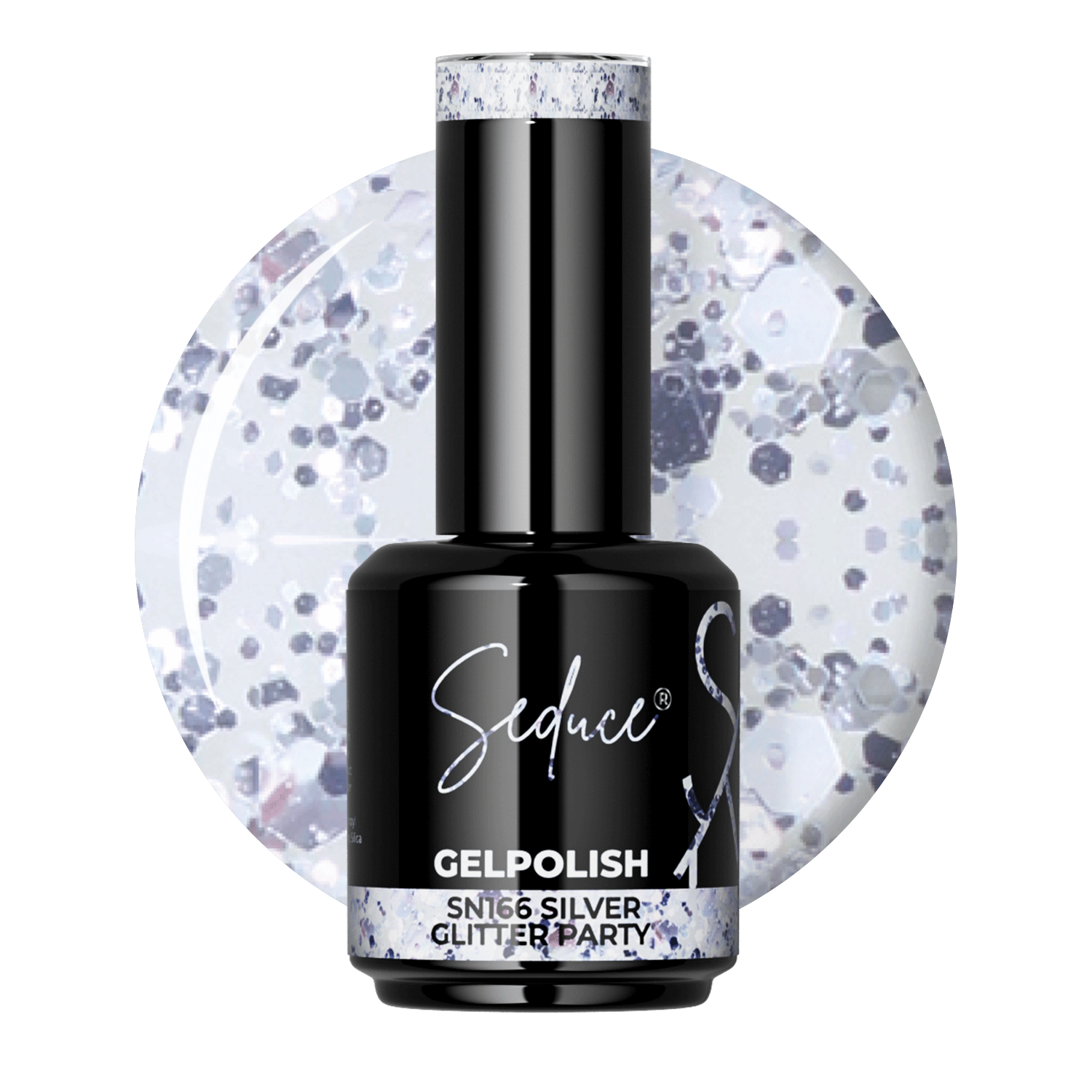 Seduce® Gelpolish | SN166 | Silberne Glitzerparty