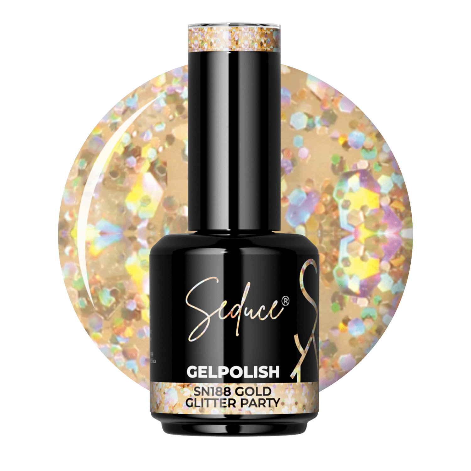 Seduce® Gelpolish | SN188 | Goldglitzer-Party
