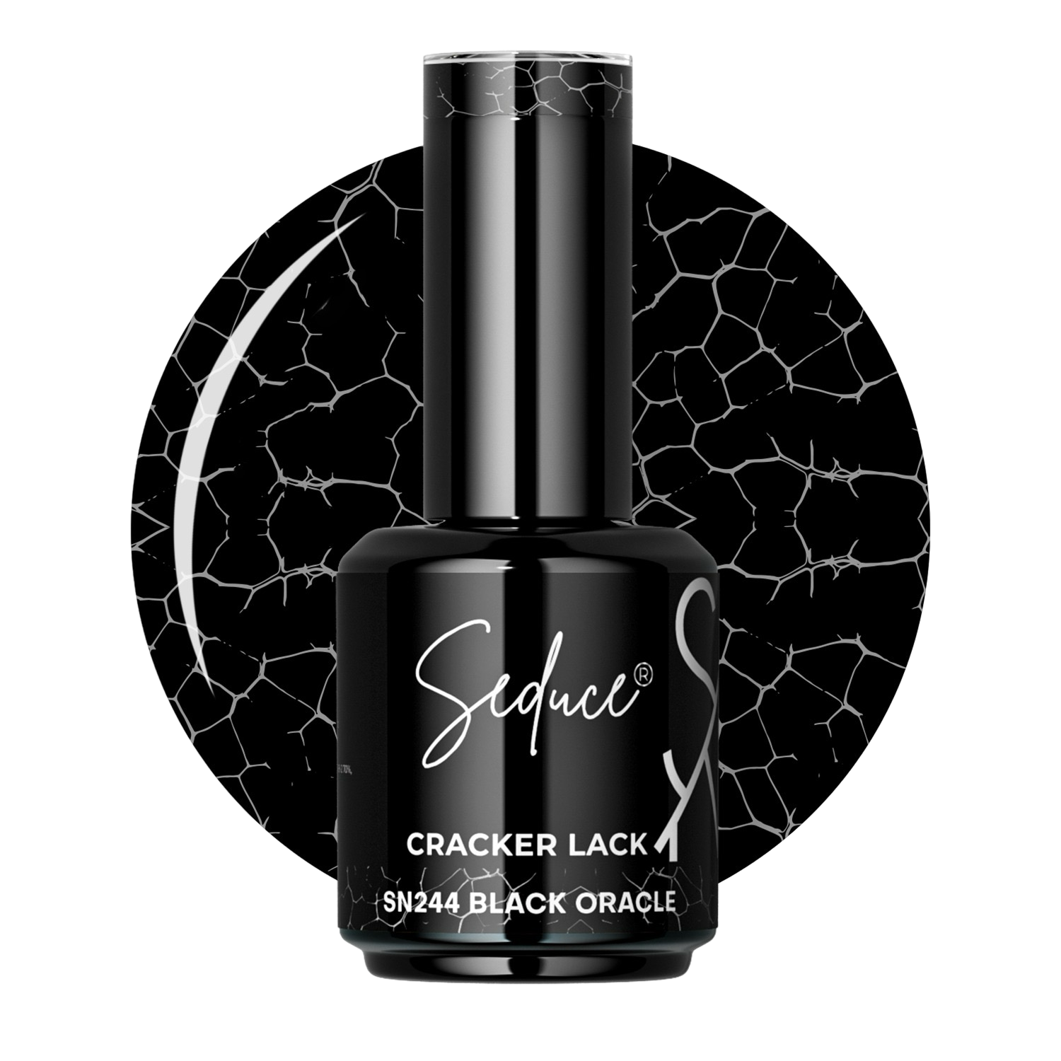 Seduce® Cracker Lack zwarte crack polish. Droogt aan de lucht.