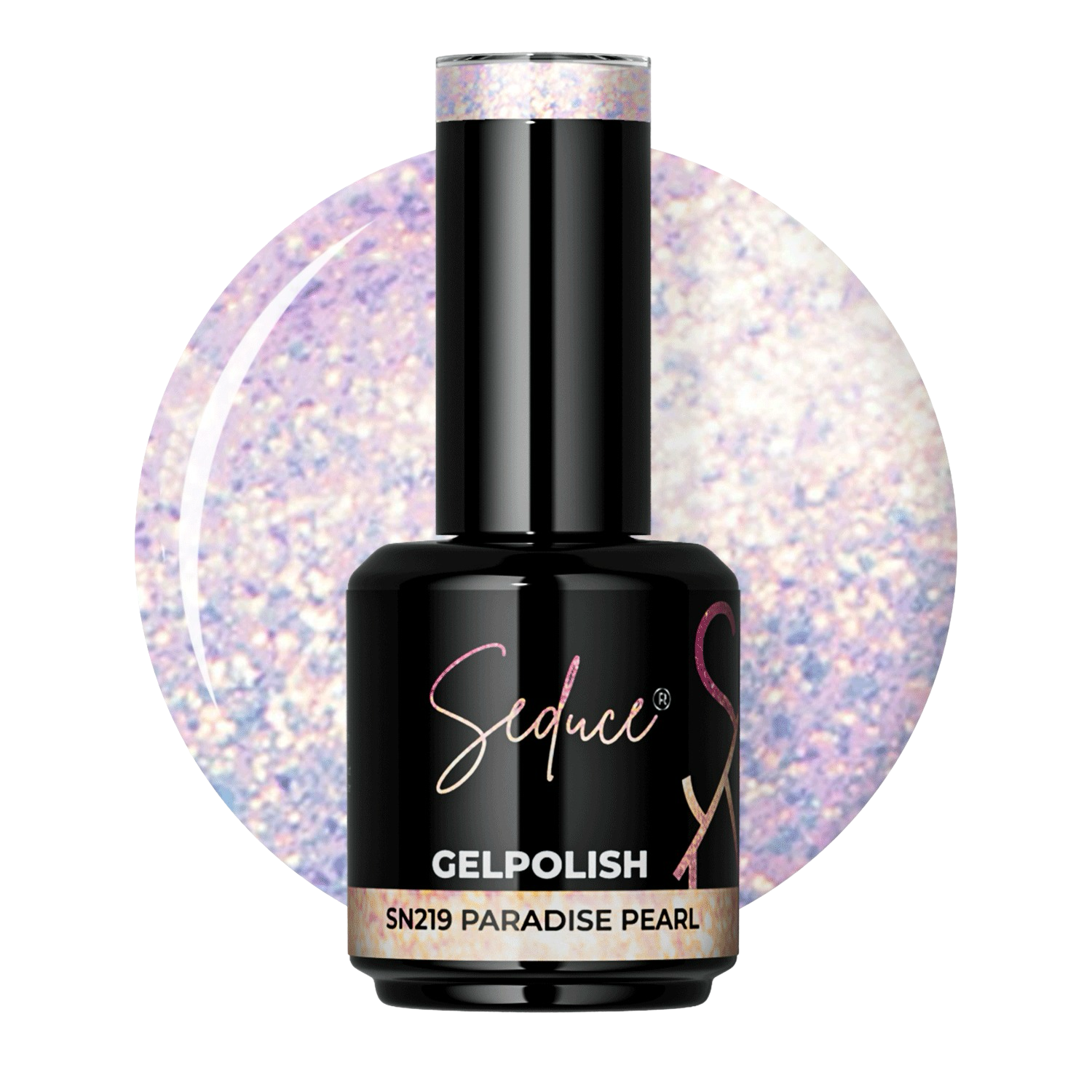 Seduce® gelpolish sn219 Paradiso pearl roze met glitters
