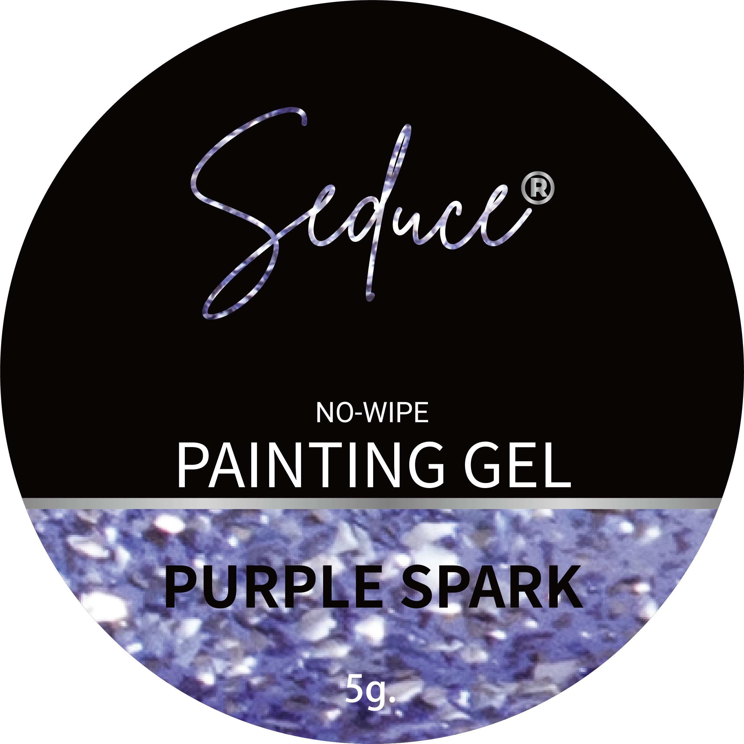 Seduce® No wipe painting gel in de kleur Purple Spark