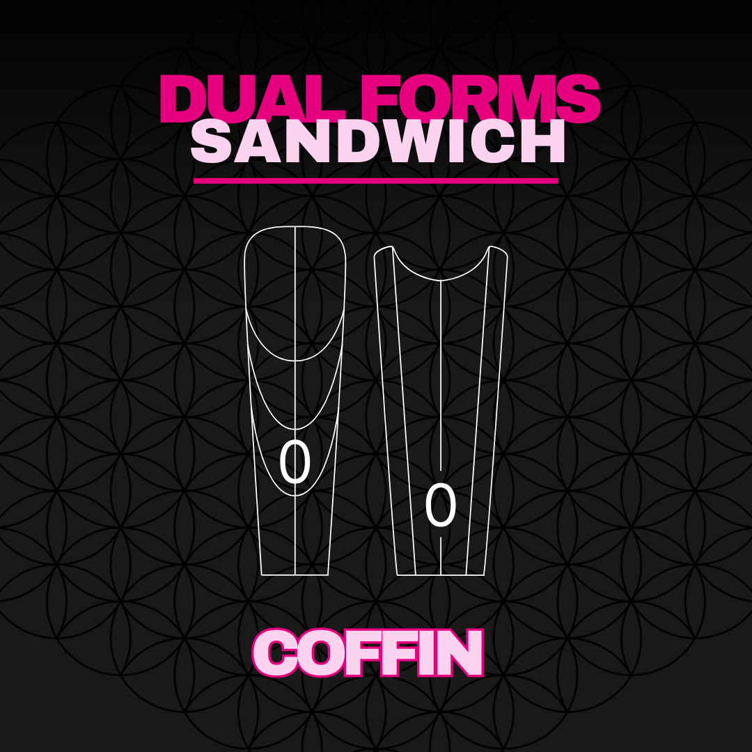 Seduce® Dual Forms Coffin nagelvorm voor gecontroleerde opbouw van kunstnagels
