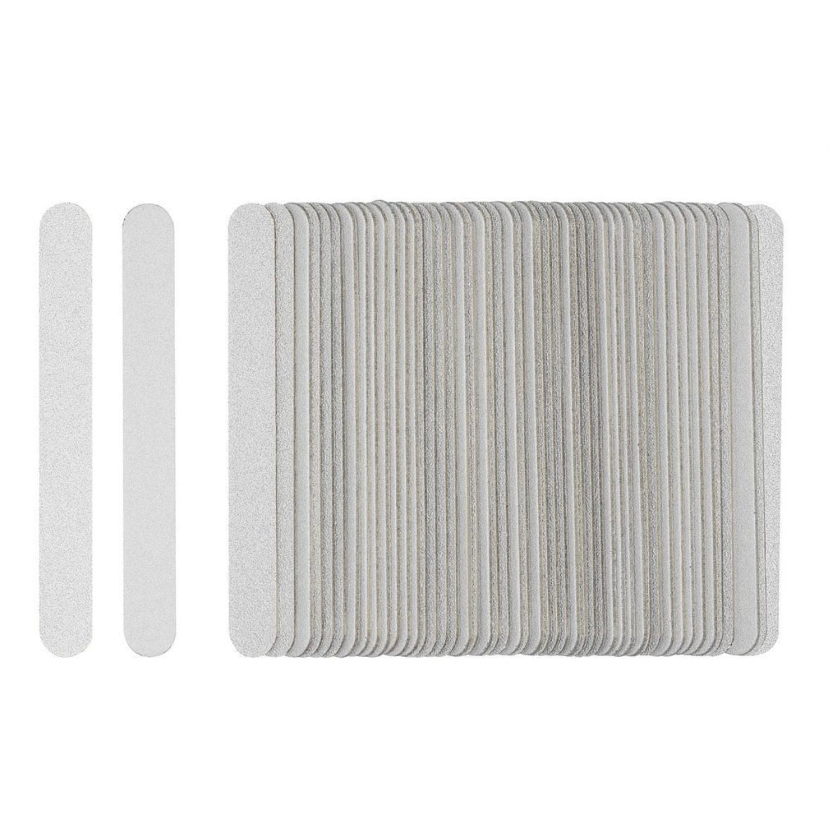 Wonderfile dunne plakstrips 130x15 mm in 100 tot 240 grit, 50 stuks per verpakking voor professioneel salongebruik