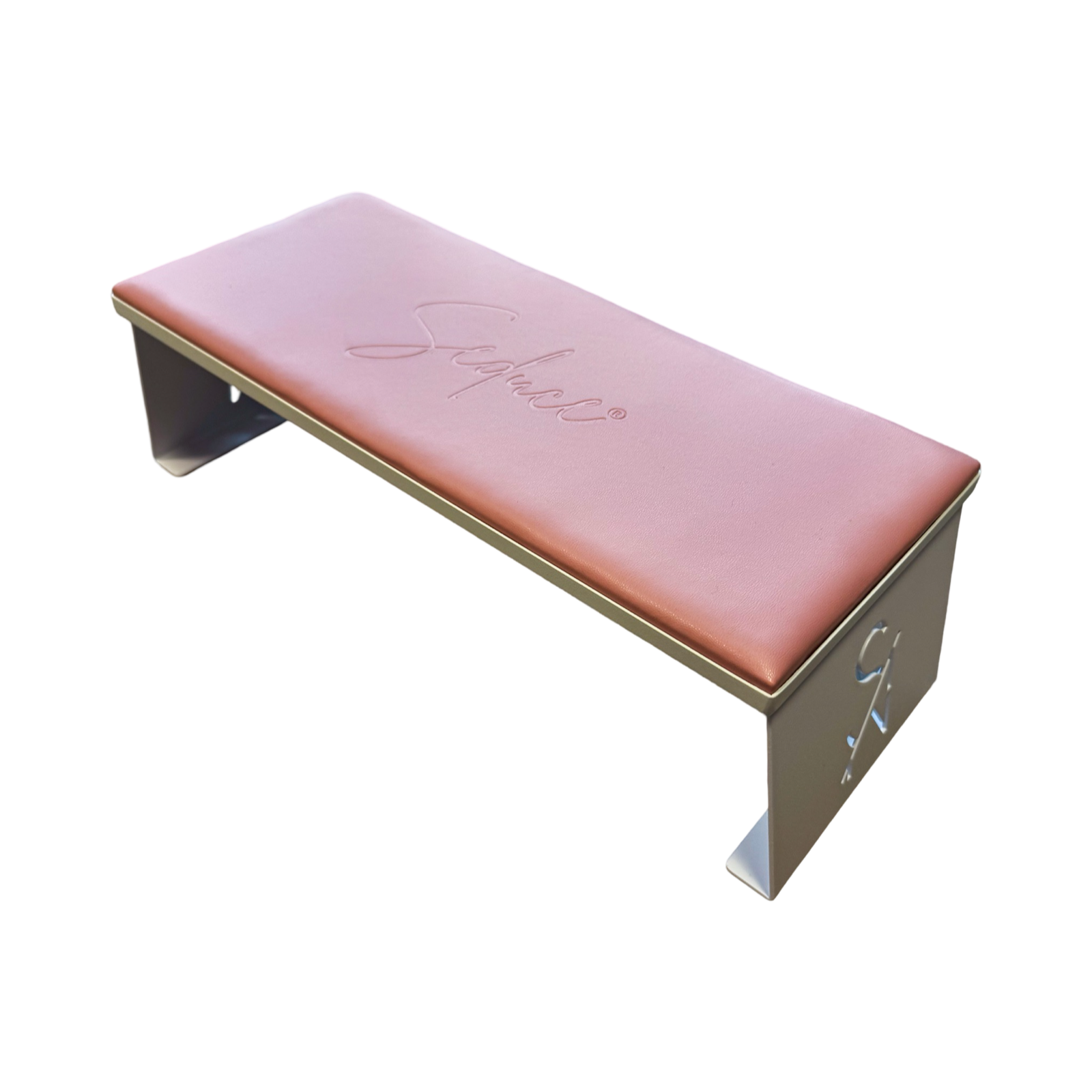 Seduce® witte armsteun met een lichtroze kussen