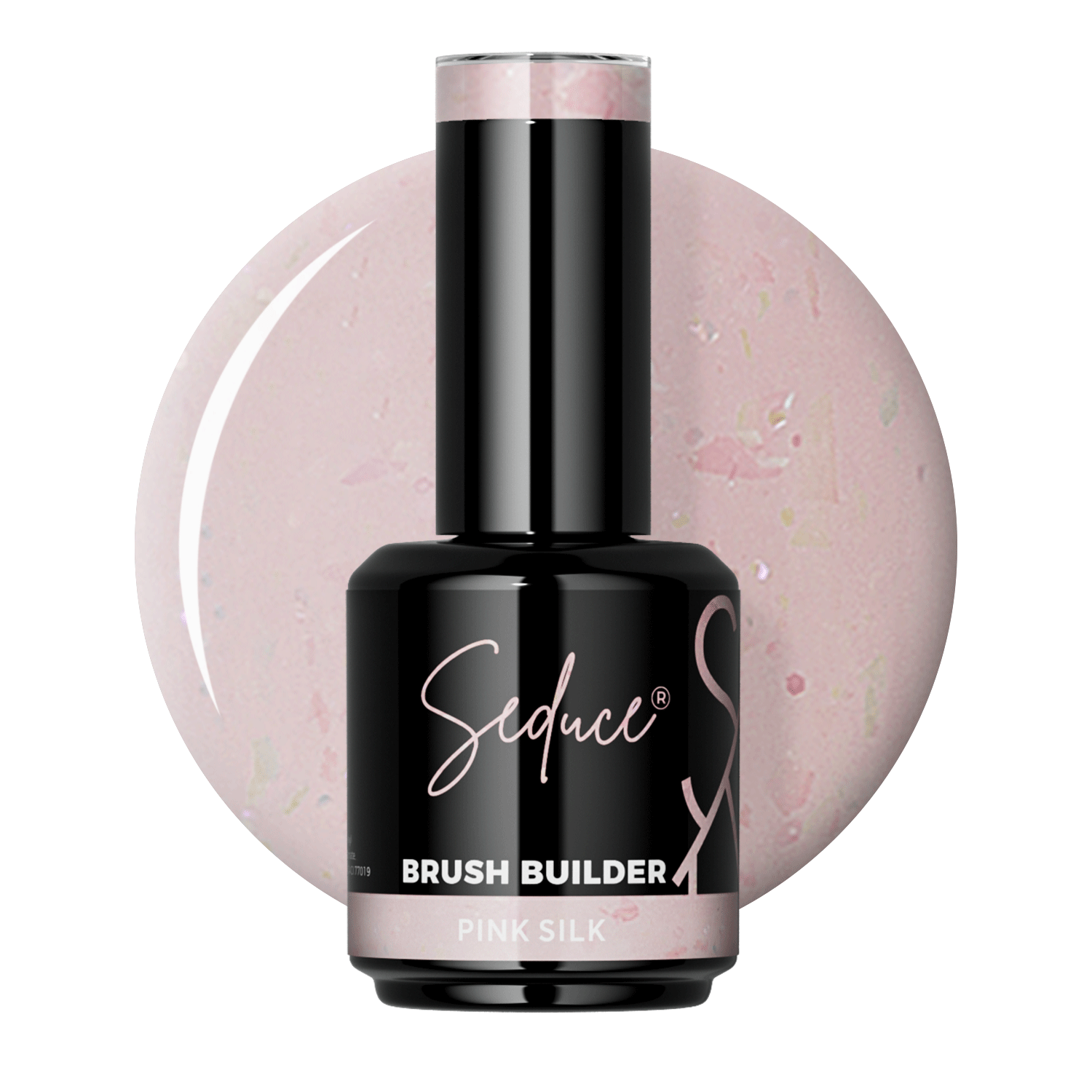 Seduce® Brush builder BIAB lichtroze/nude kleur met flakes/glitters