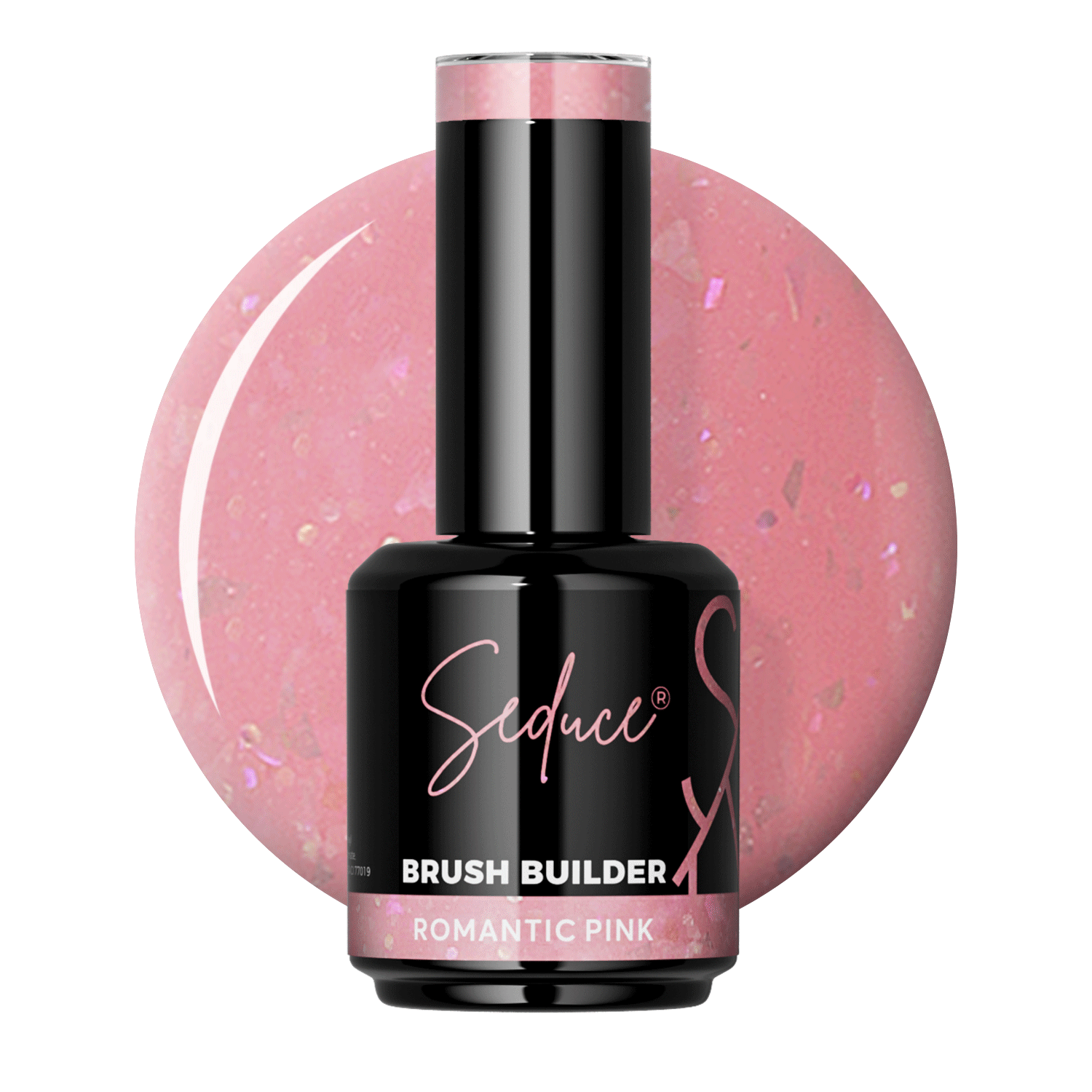 Seduce® Brush builder BIAB nude/roze kleur en flakes/glitters