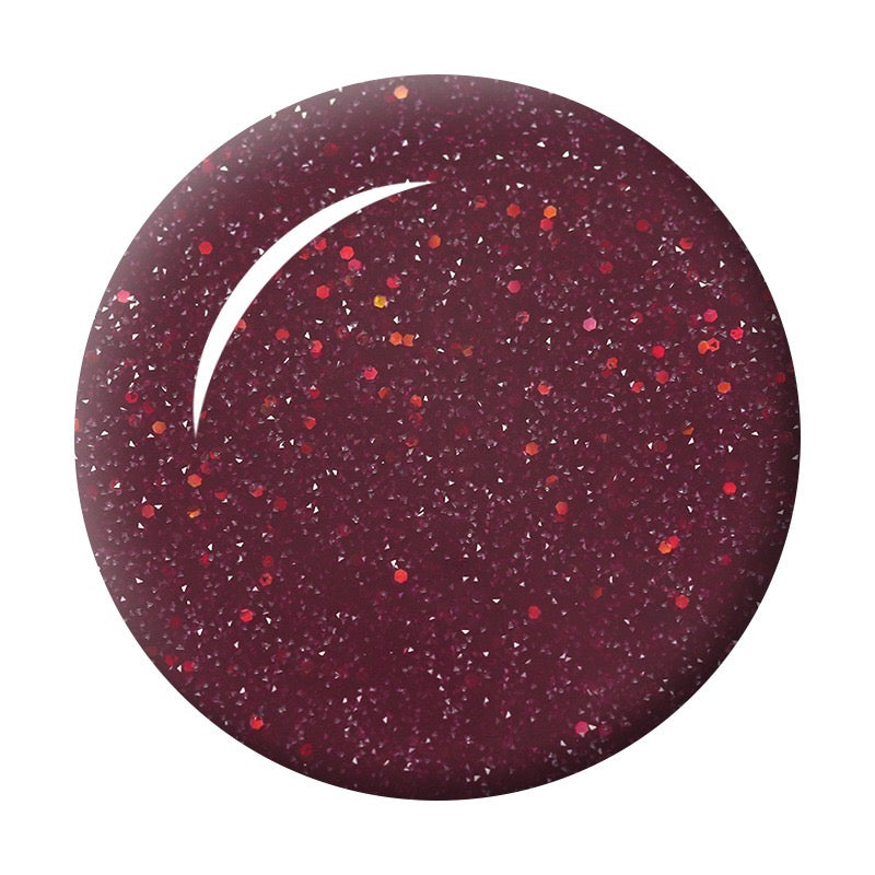 Seduce® wijnrode brushbuilder met flash glitters erin verwerkt