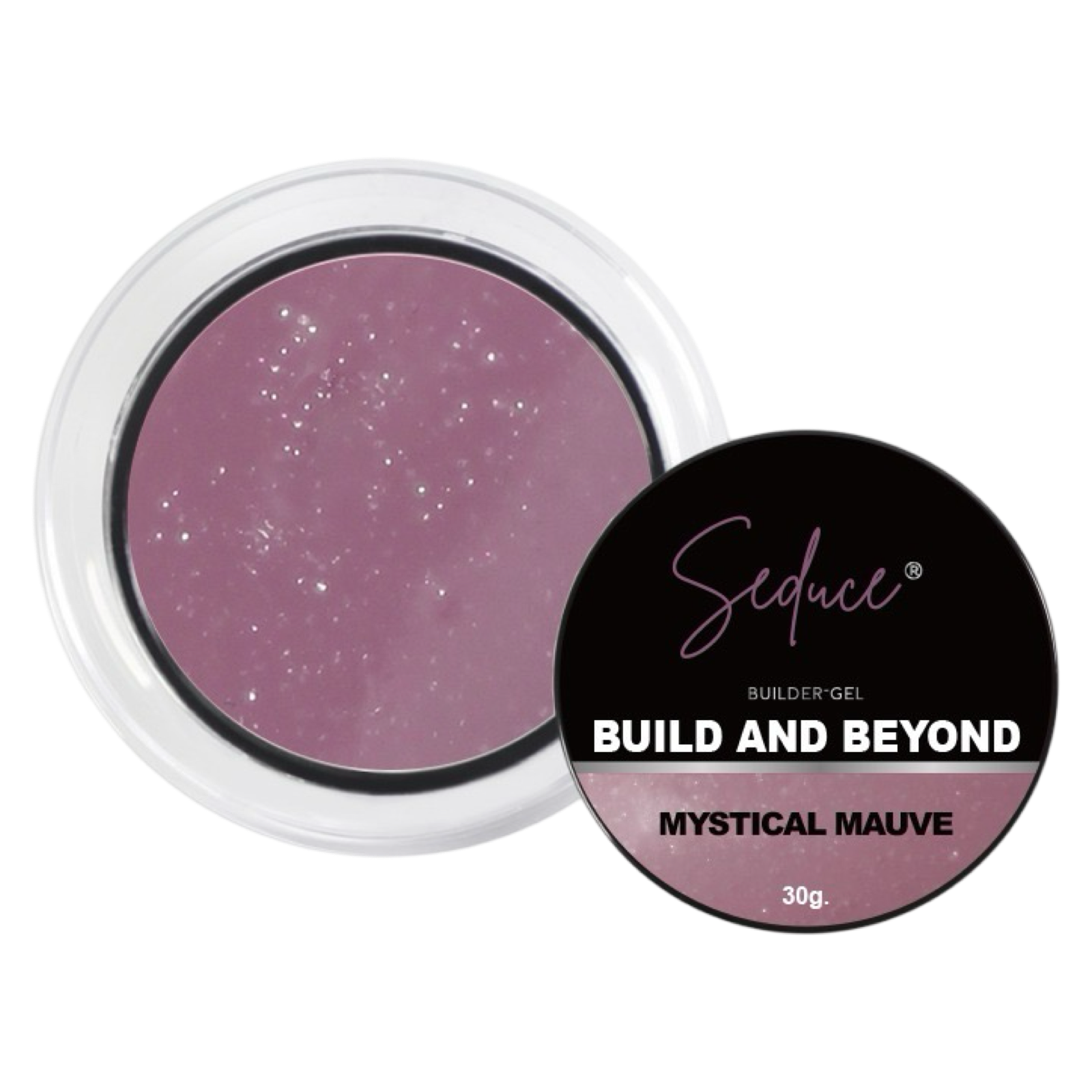 Seduce® mauve hardgel met glitters voor versteviging en verlenging van je nagels