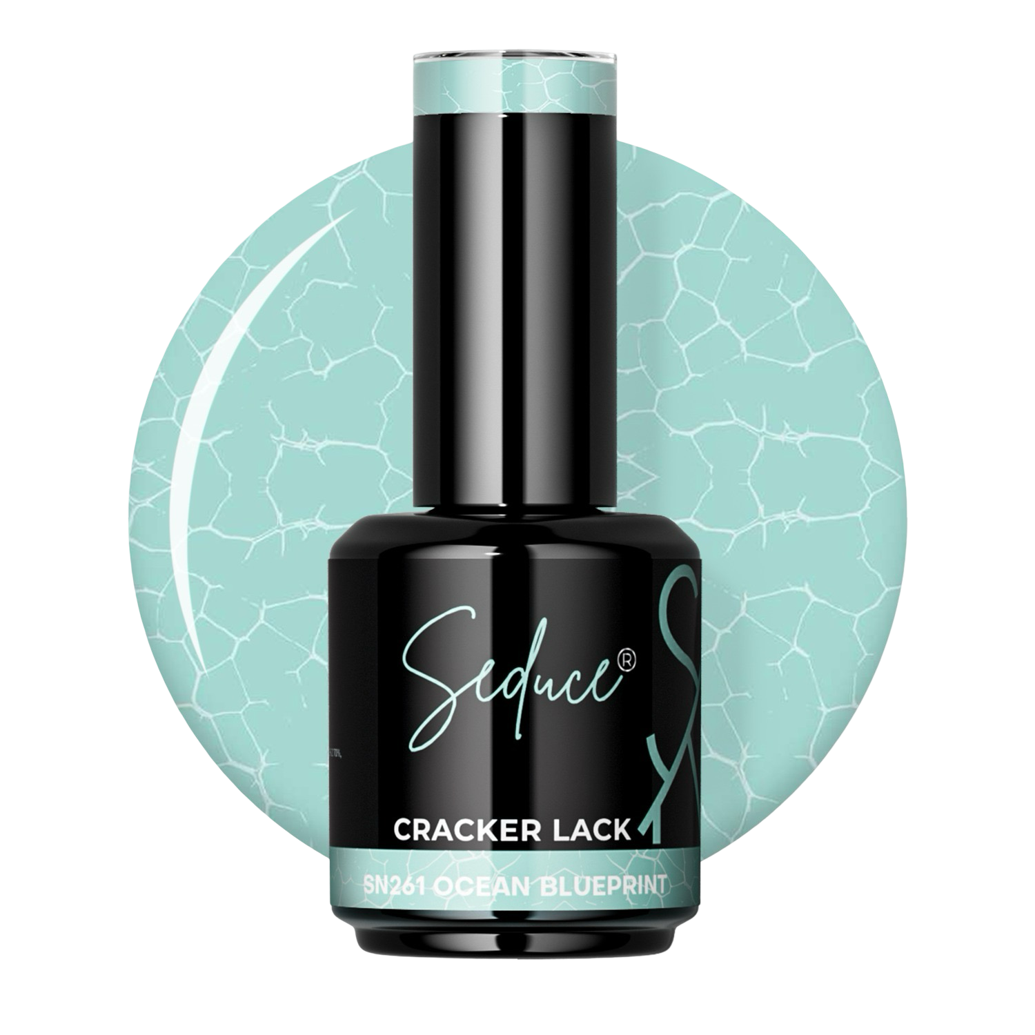 Seduce® Nail crack polish lack in de kleur  blauw SN261 Ocean blueprint