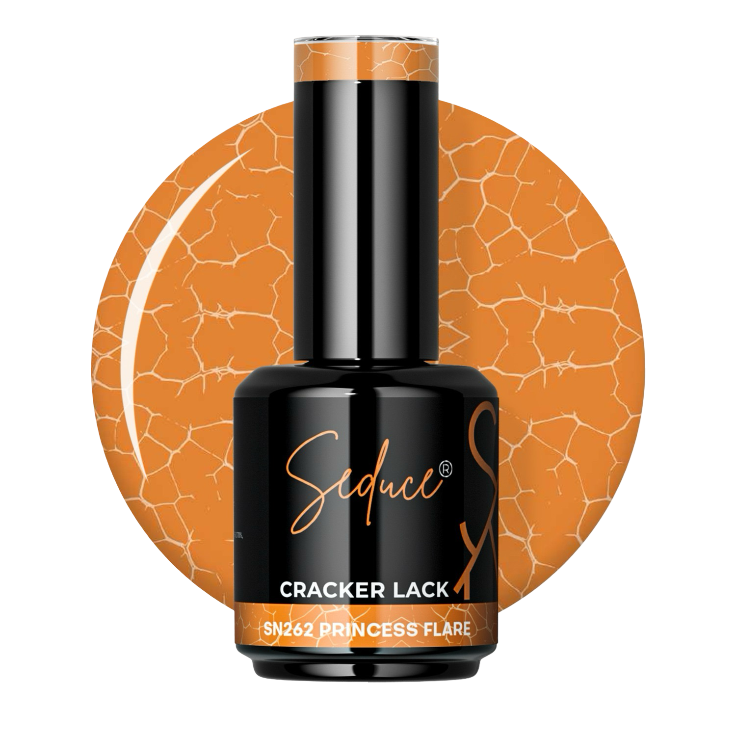 Seduce® Nail crack polish lack in de kleur oranje SN262 Princess flare