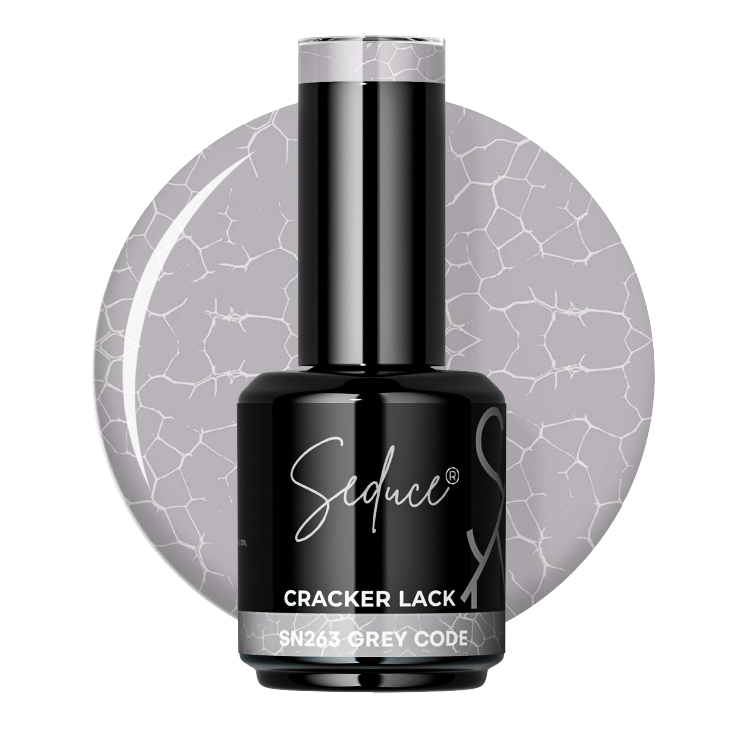 Seduce® Nail crack polish lack in de kleur grijs SN263 Grey code
