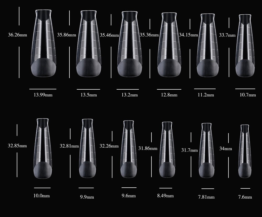 Seduce® flat almond dual forms voor verlenging of vormcorrectie