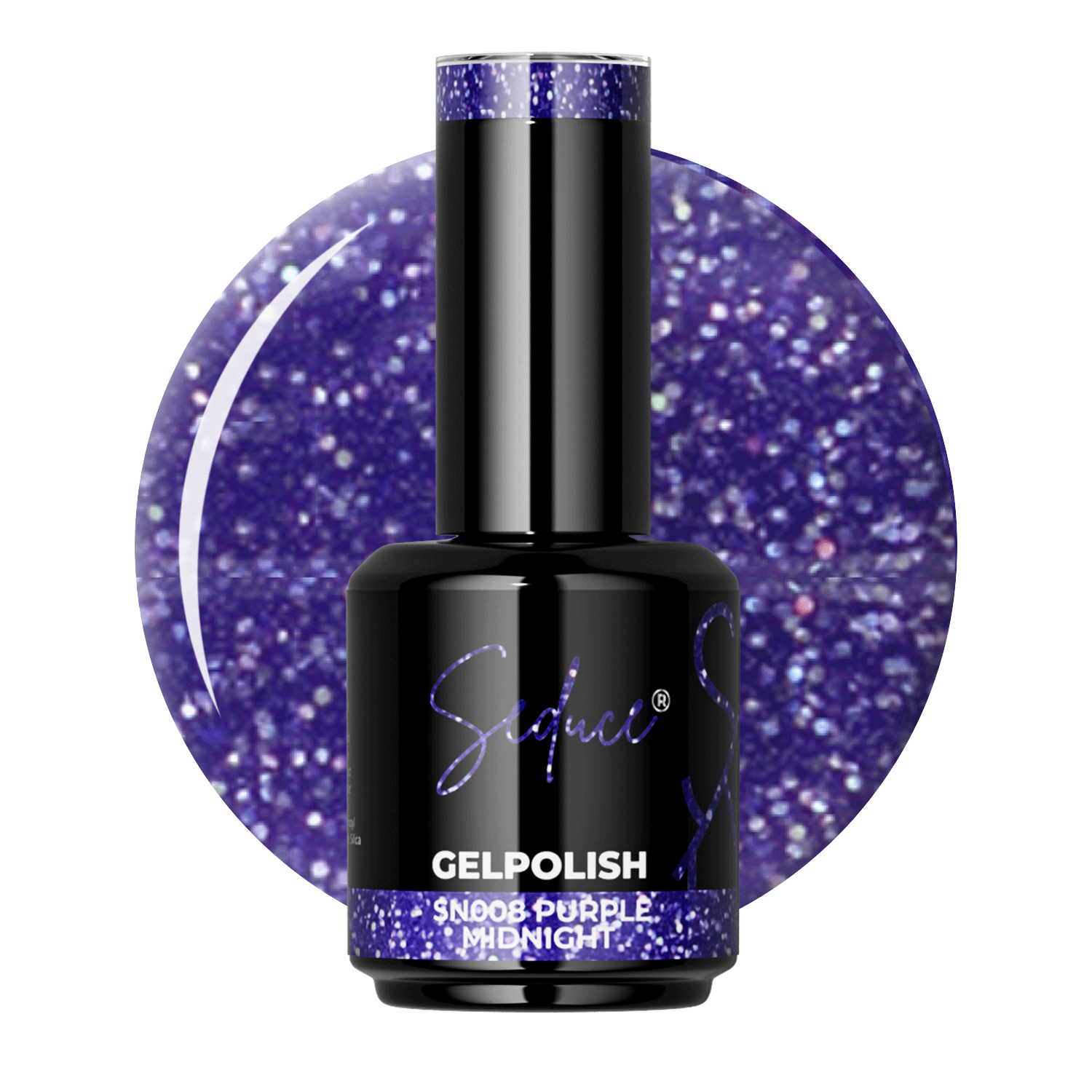 Seduce® donker paarse glitter gelpolish