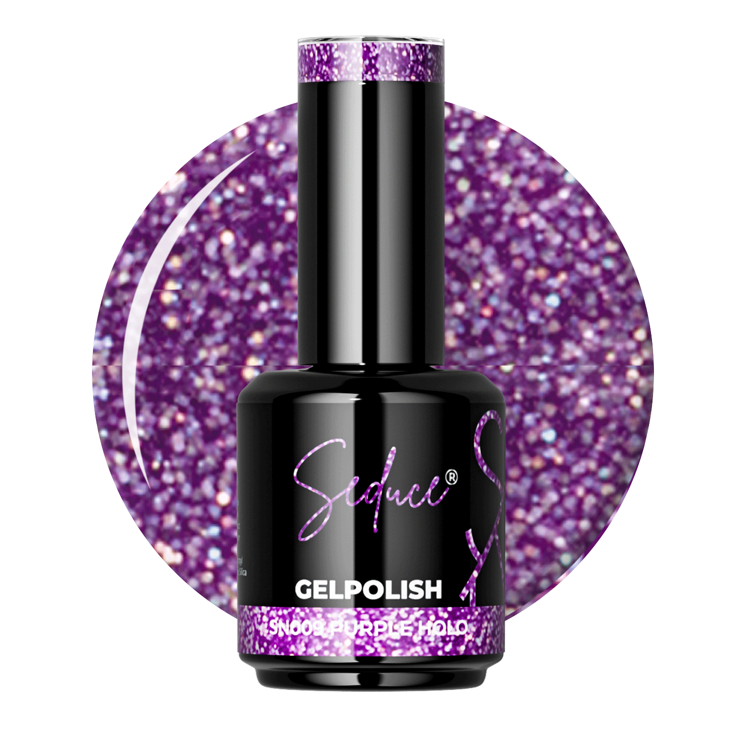 Seduce® paarse glitter gelpolish