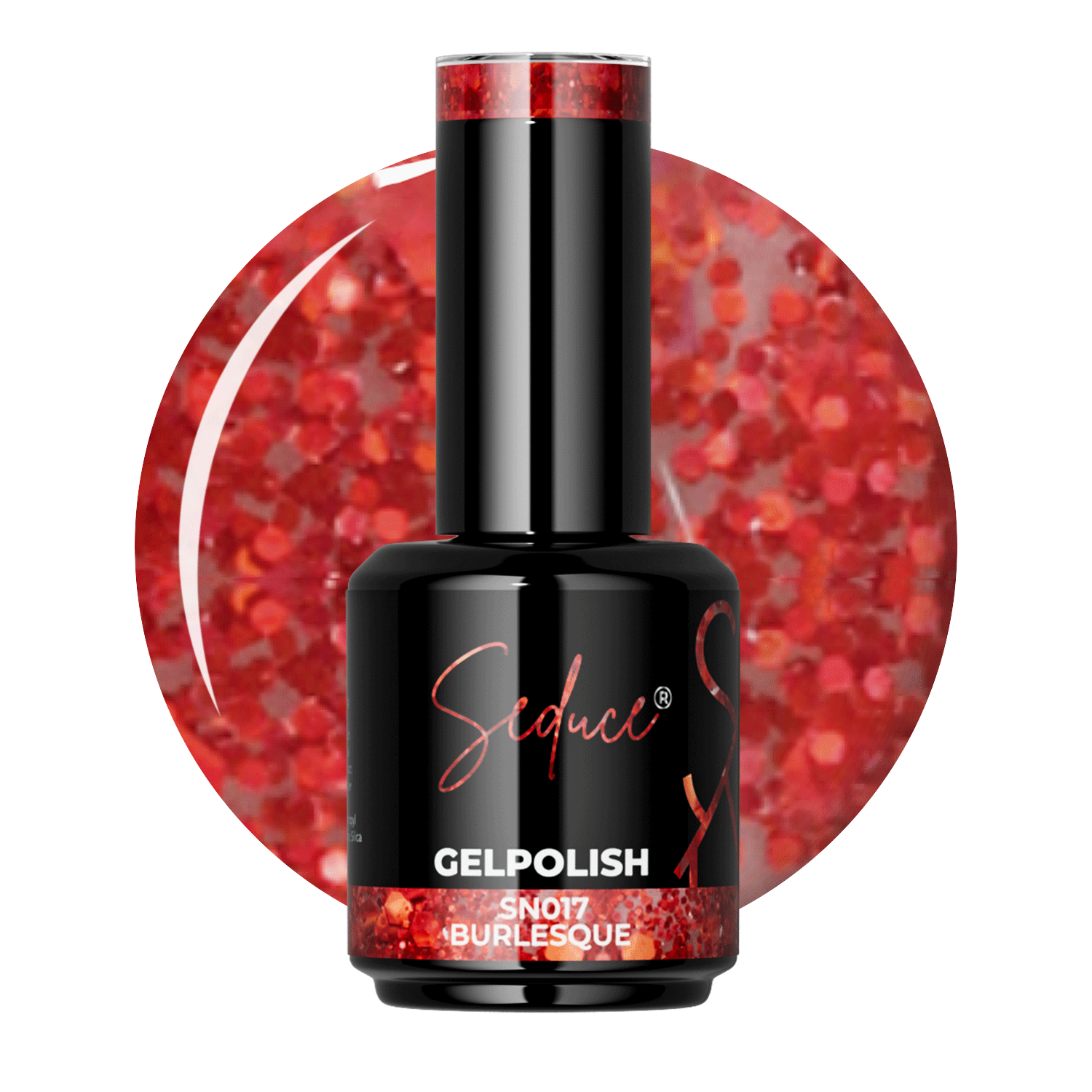 Seduce® rode glitter gelpolish