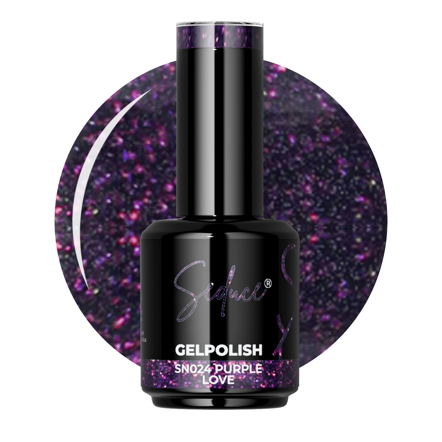 Seduce® donkerpaarse kleur met glitters