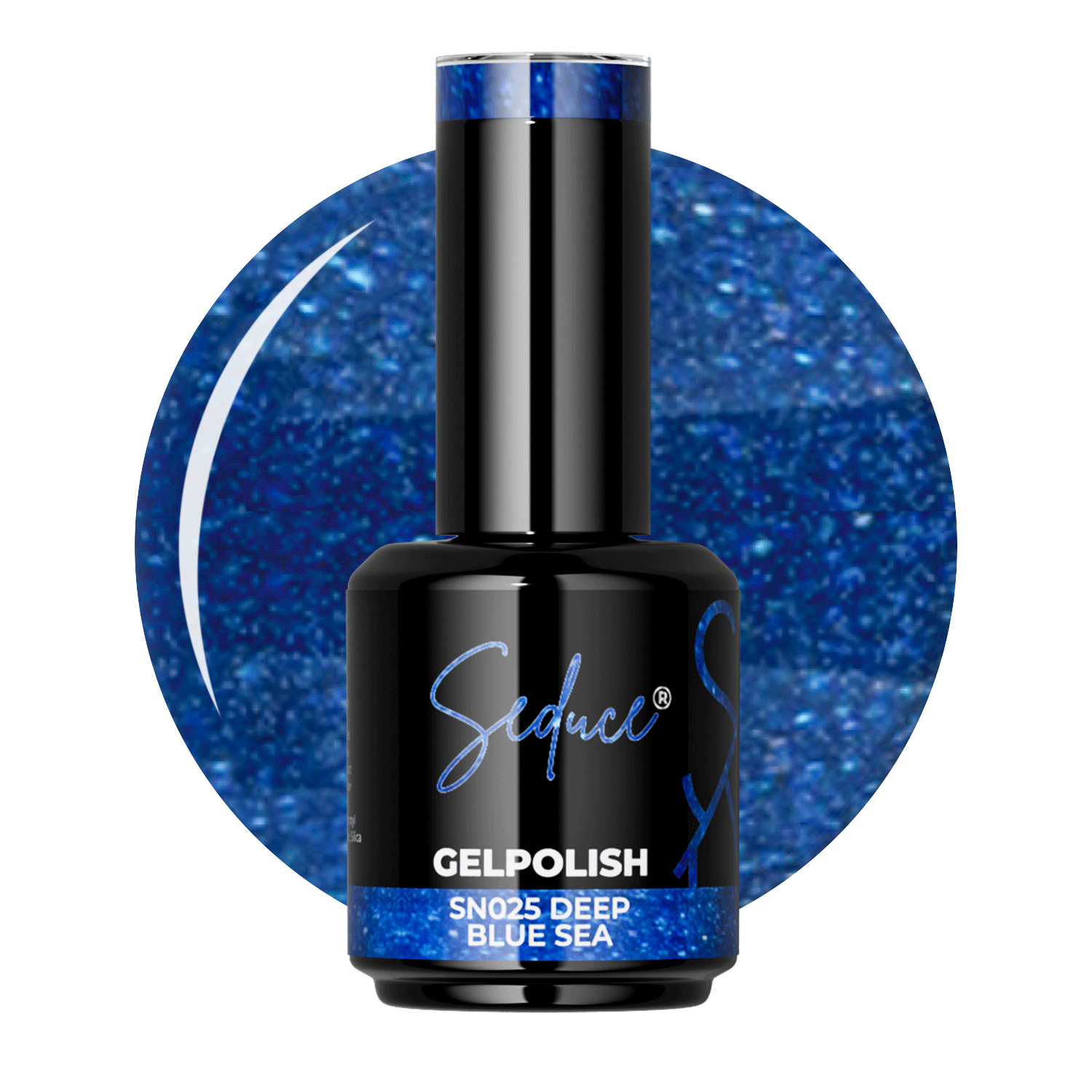 Seduce® donkerblauwe kleur met fijne glitters