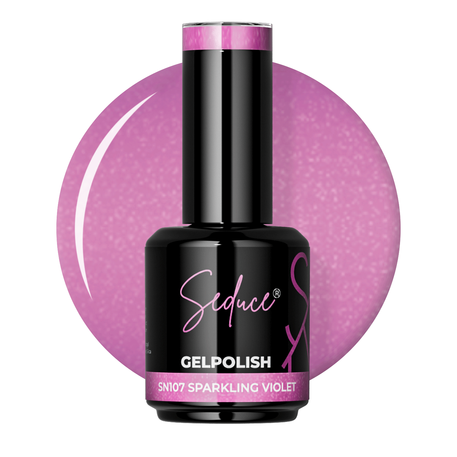 Seduce® gelpolish lichtroze kleur met een lila ondertoon met shimmer