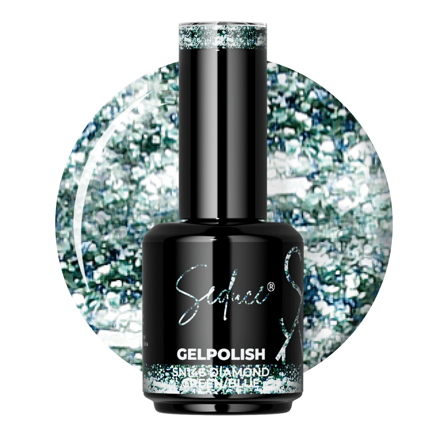Seduce® gelpolish blauwe glitterlak